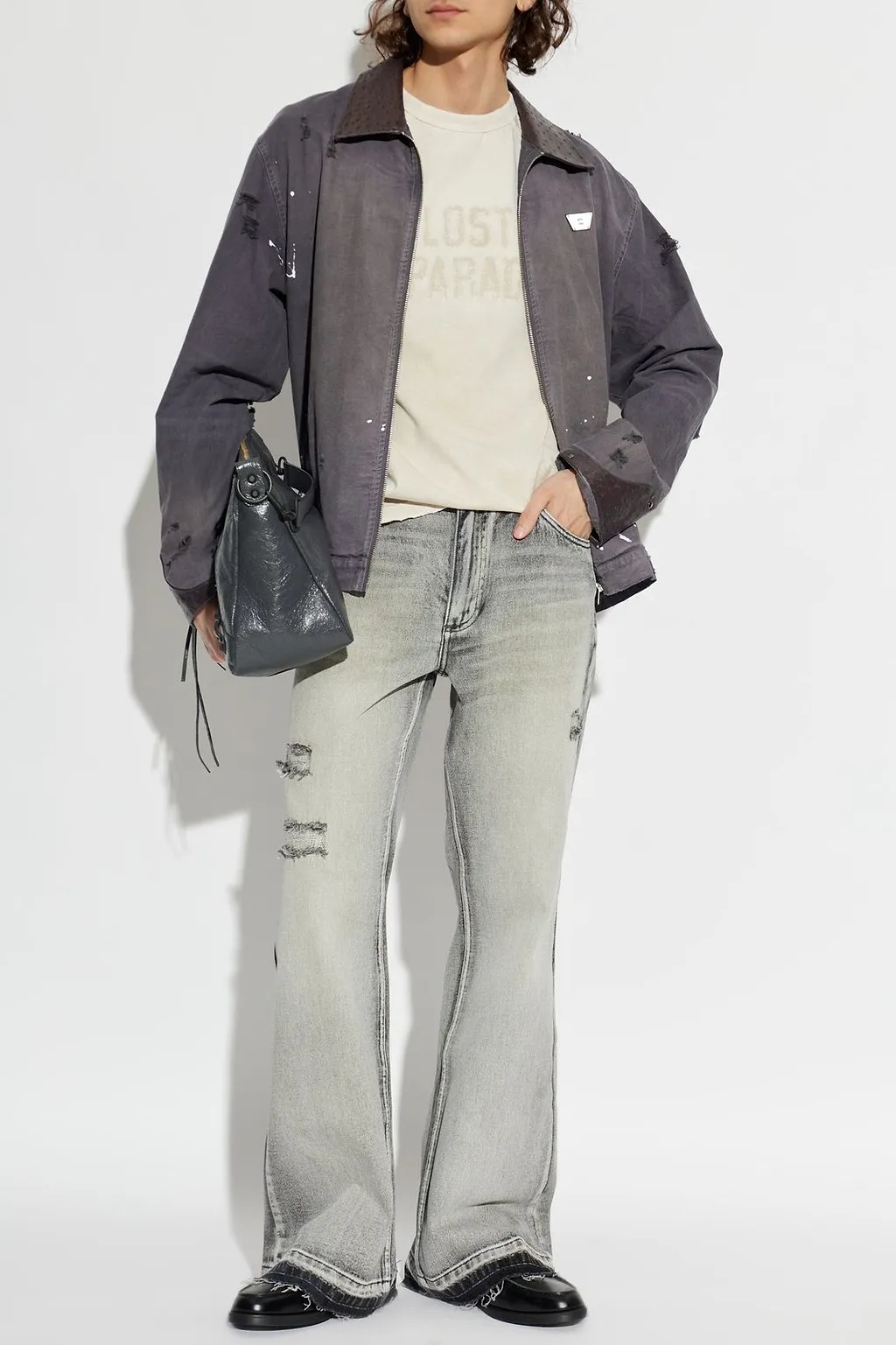 Misbhv Distressed Wide-Leg Jeans