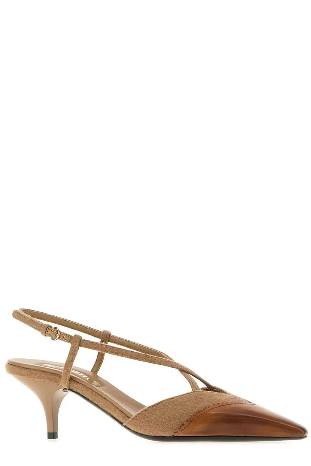 Miu Miu Decollete Pointed-Toe Slingback Pumps