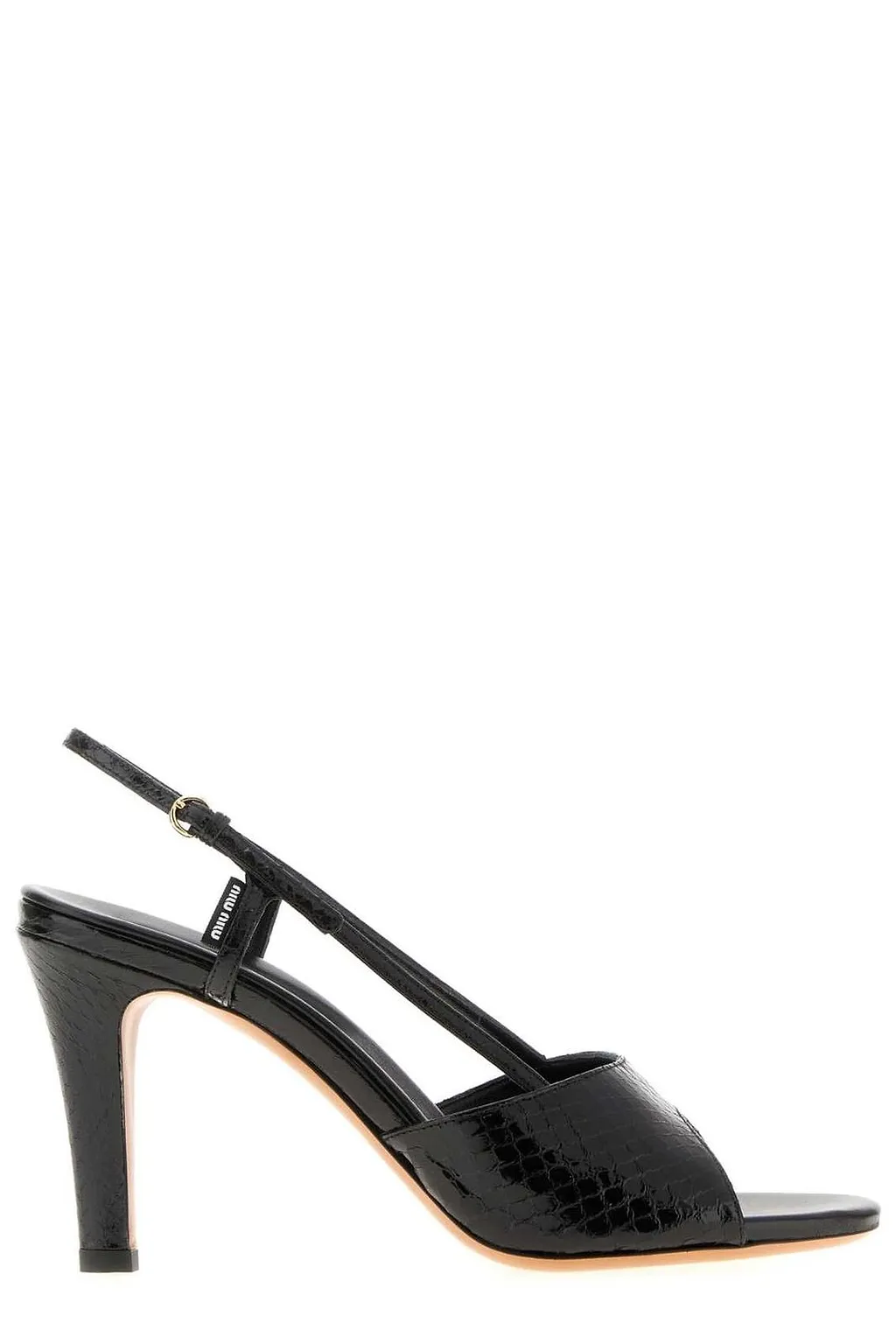 Miu Miu Embossed Slingback Sandals