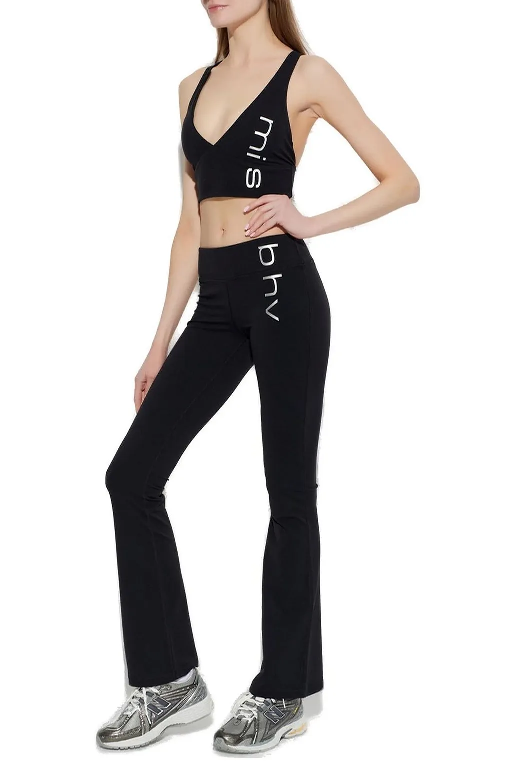 Misbhv Logo Printed Flared Leggings