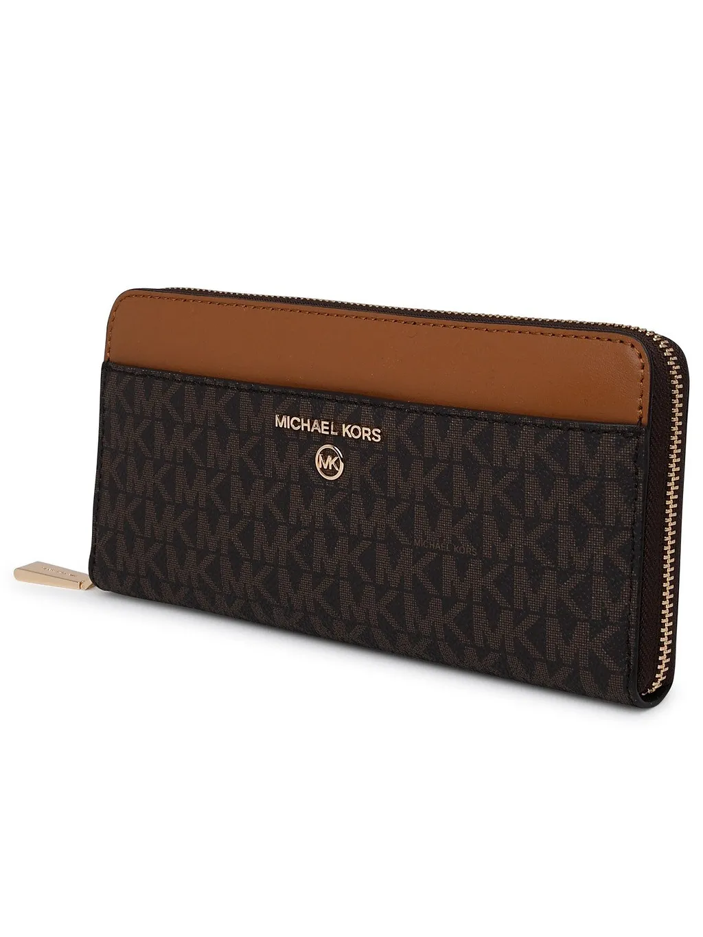 Logo Plaque Zipped Wallet