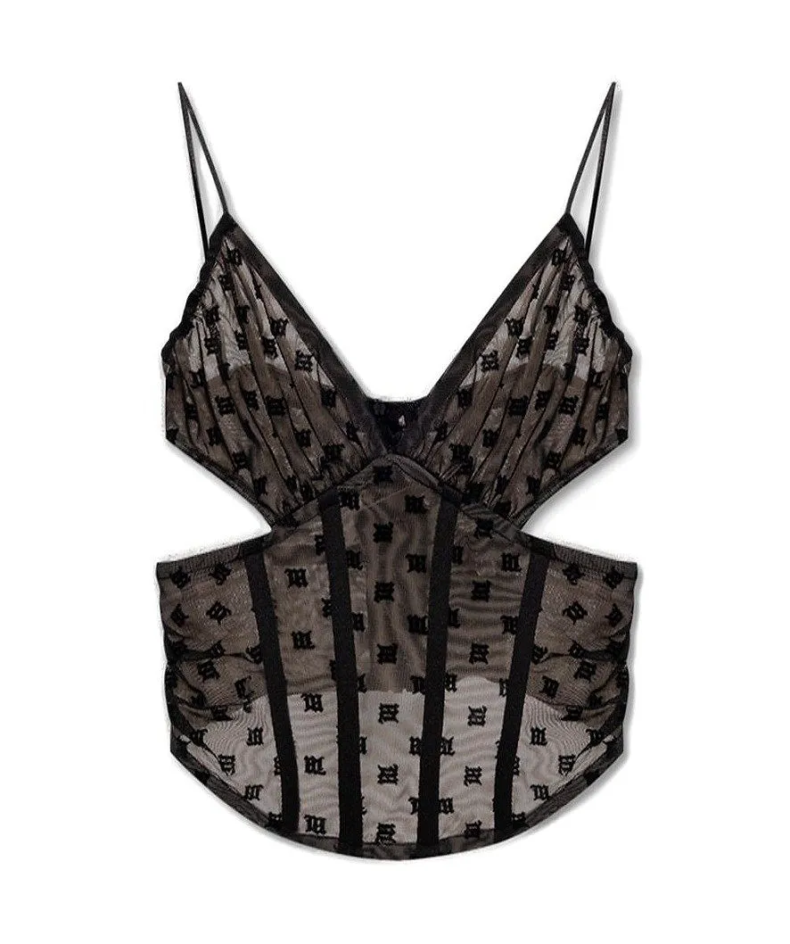 Misbhv Monogrammed Corset Top