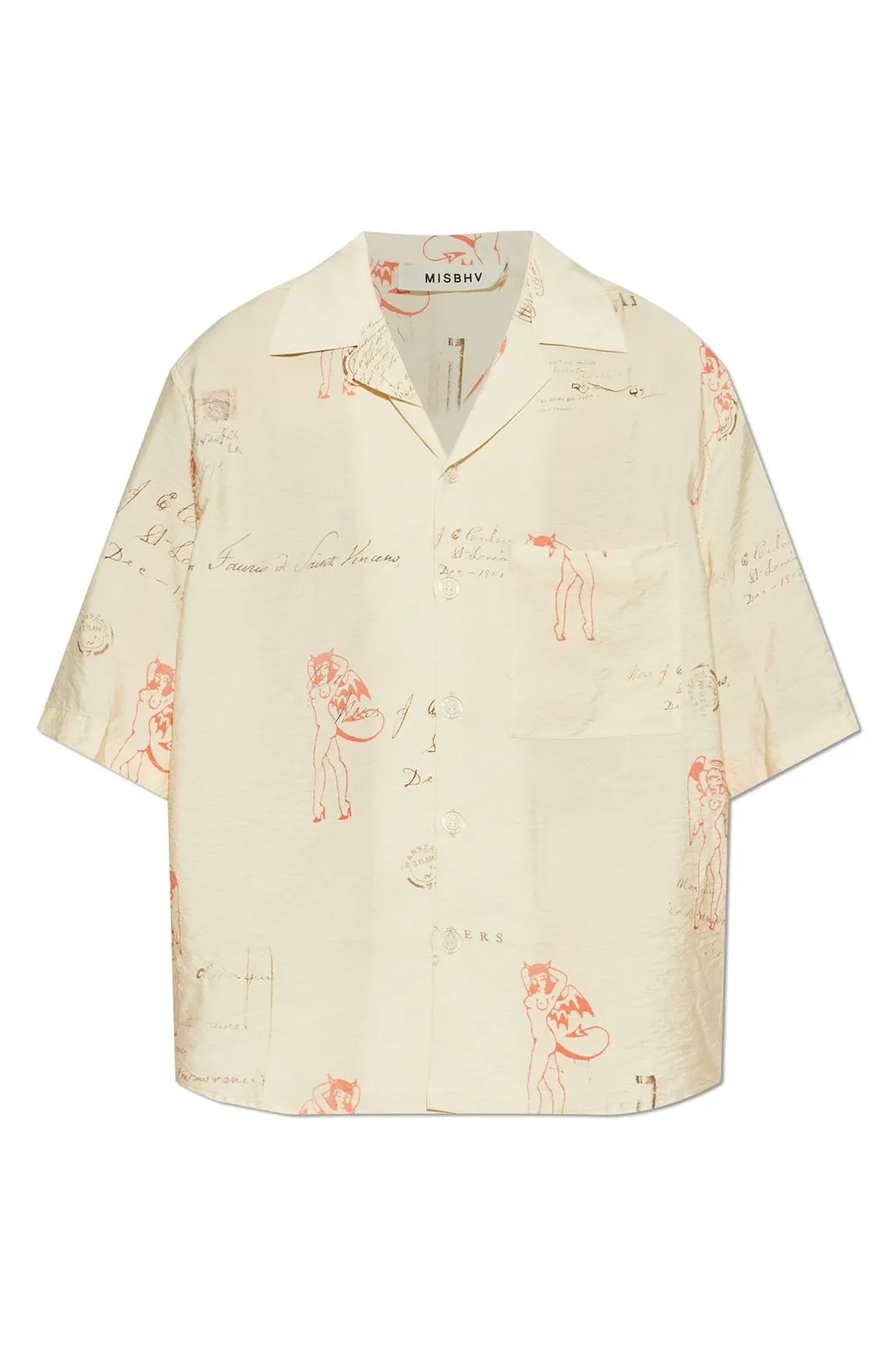 Misbhv Printed Camp-Collar Shirt