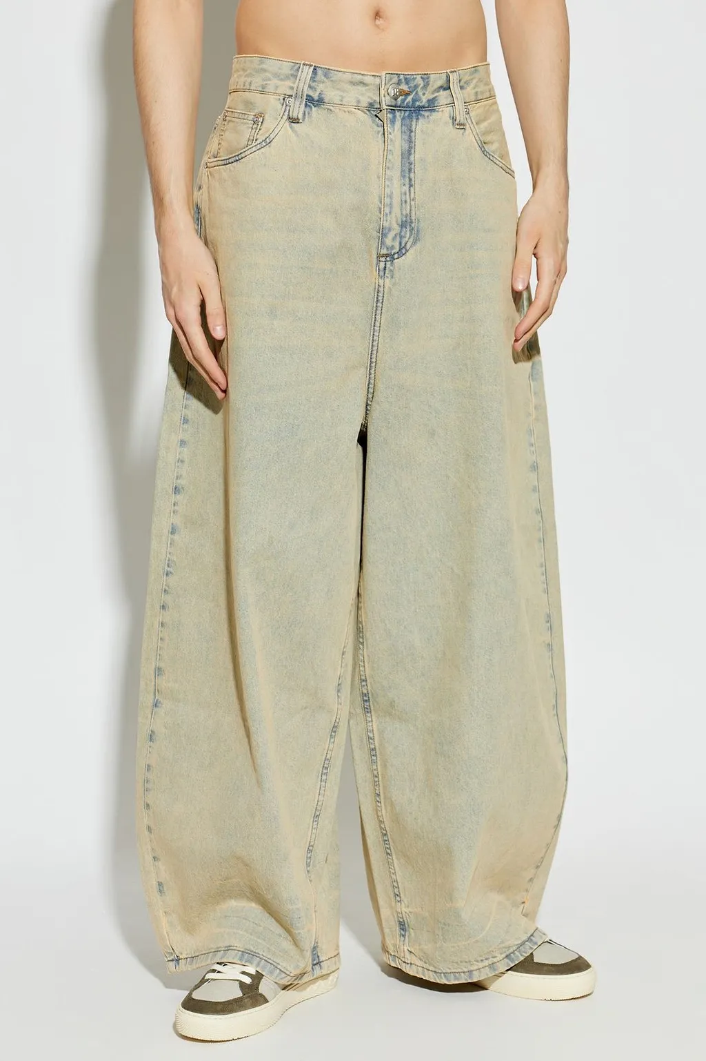 Misbhv Vintage-Effect Wide-Leg Jeans