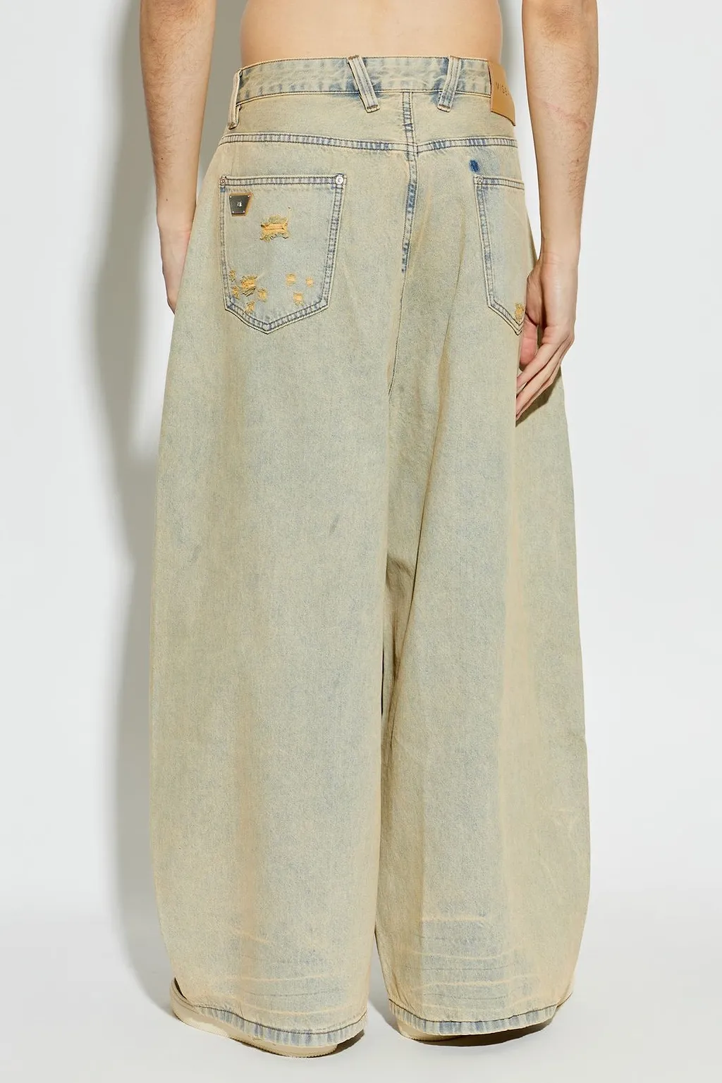 Misbhv Vintage-Effect Wide-Leg Jeans