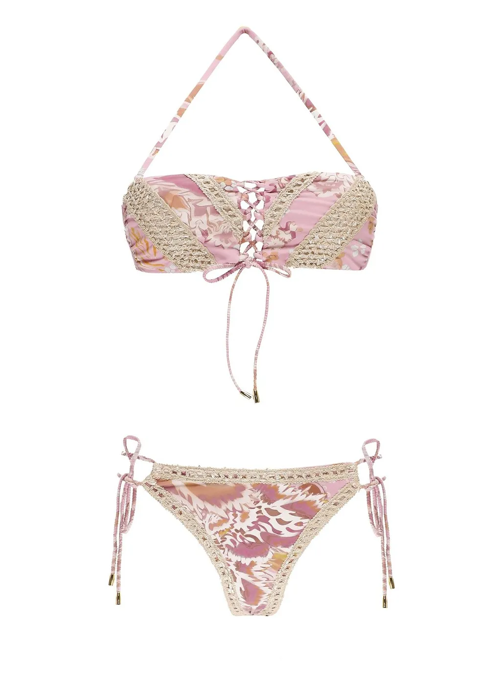 Gloria Lace-Up Bikini Set