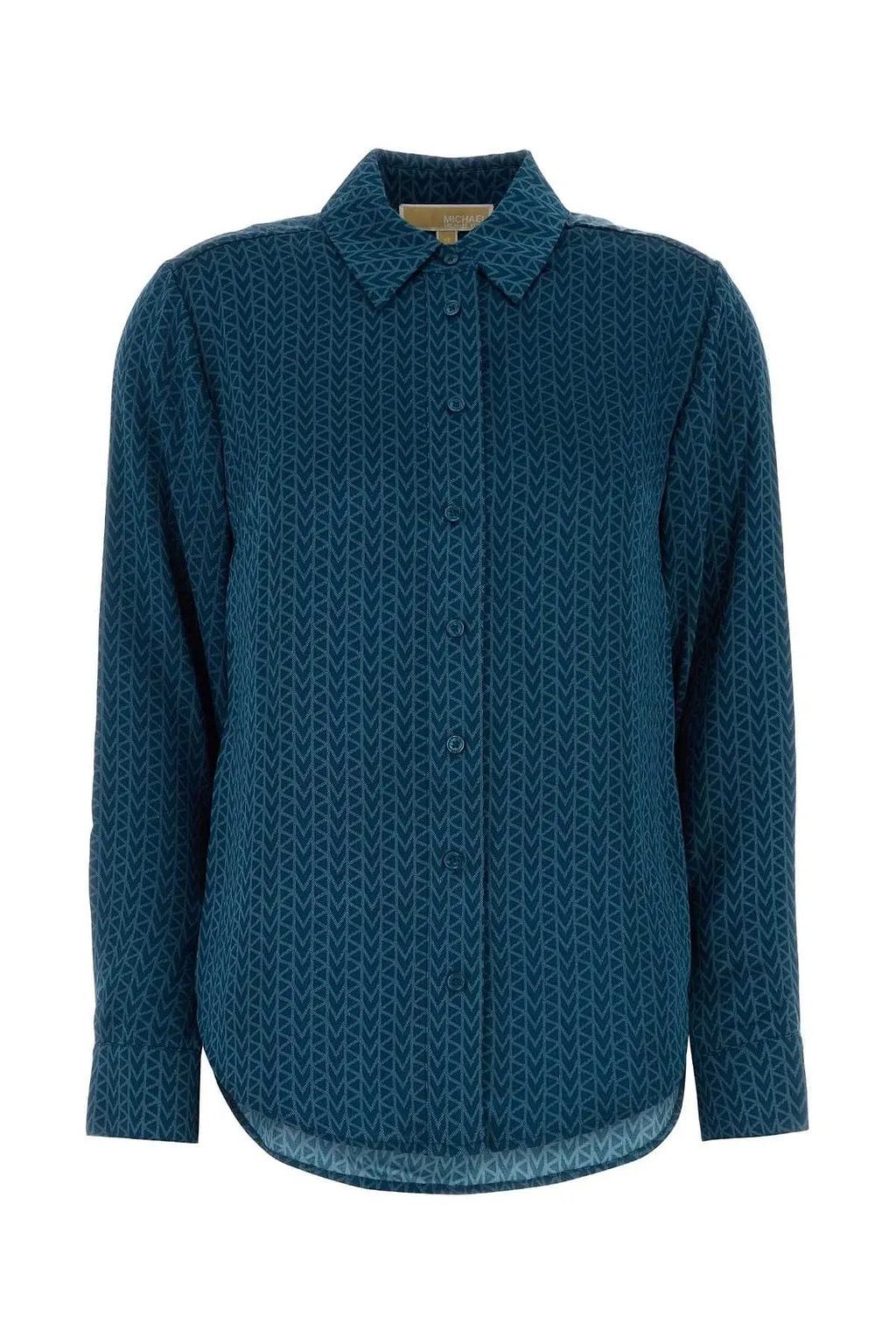 Michael Michael Kors Mk2000 Logo Print Satin Shirt