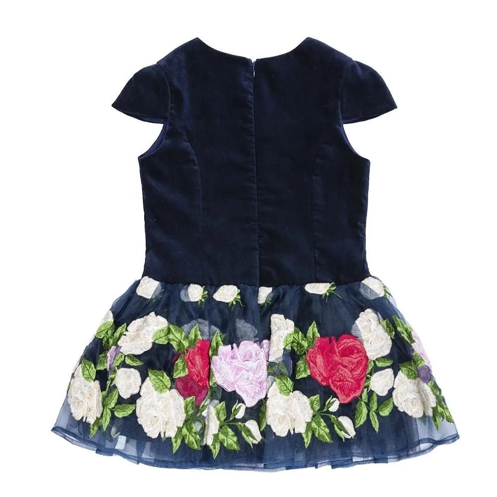 Miss Blumarine Floral Motif Dress