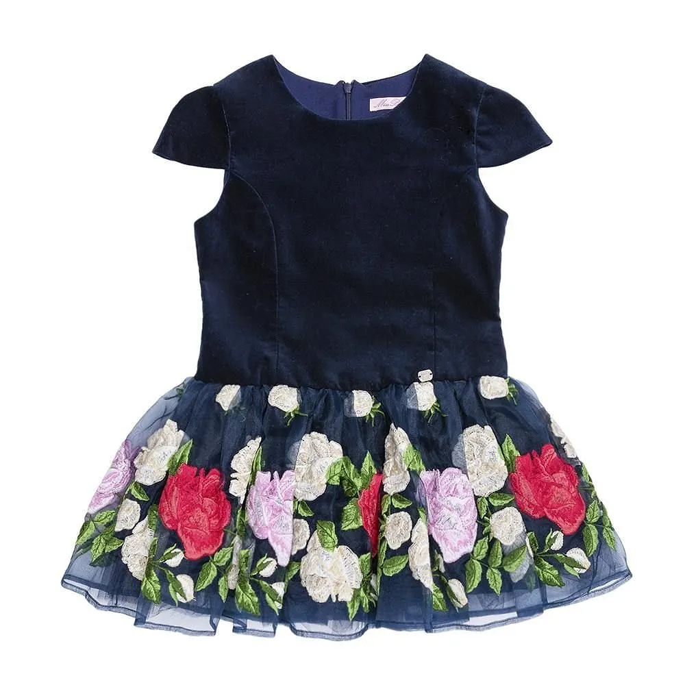 Miss Blumarine Floral Motif Dress