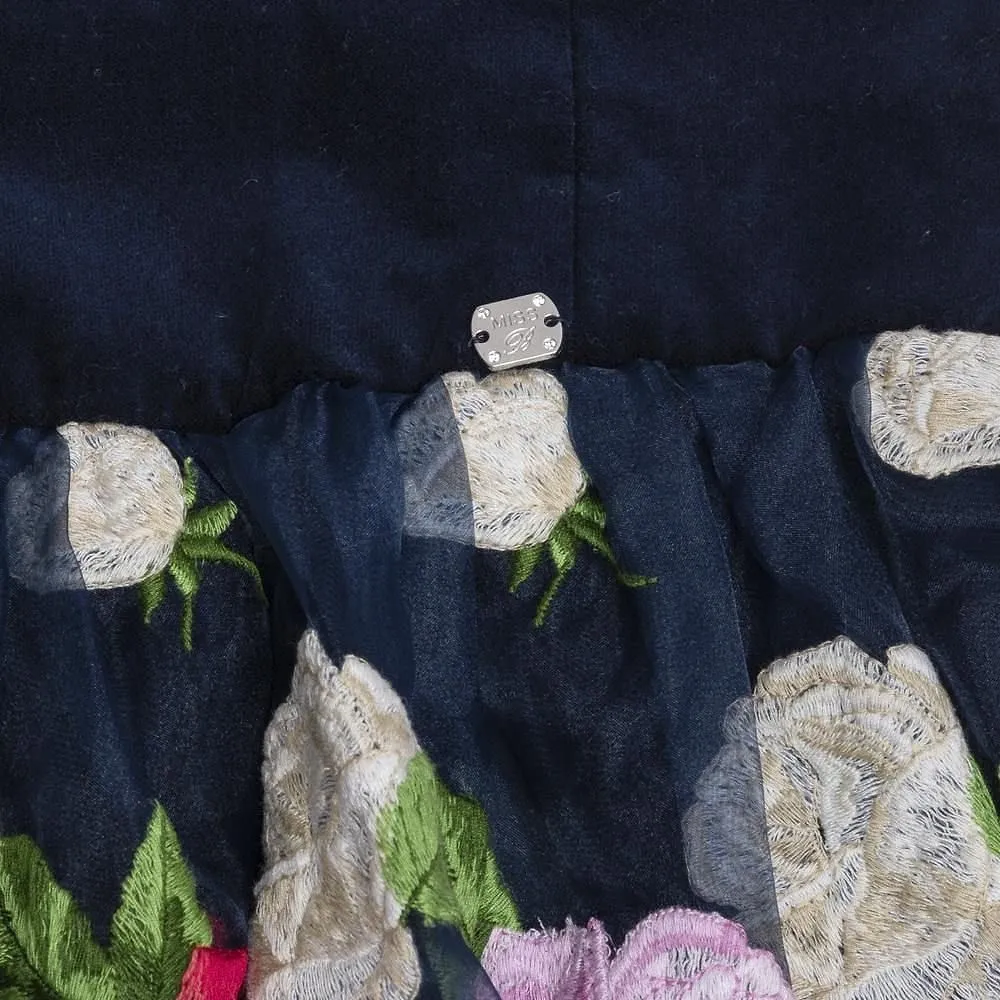 Miss Blumarine Floral Motif Dress