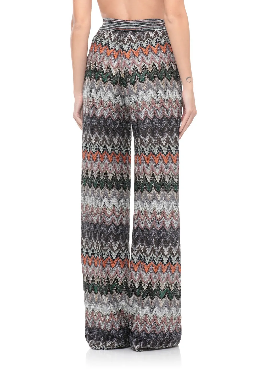 Missoni Chevron Wide-Leg Knitted Trousers