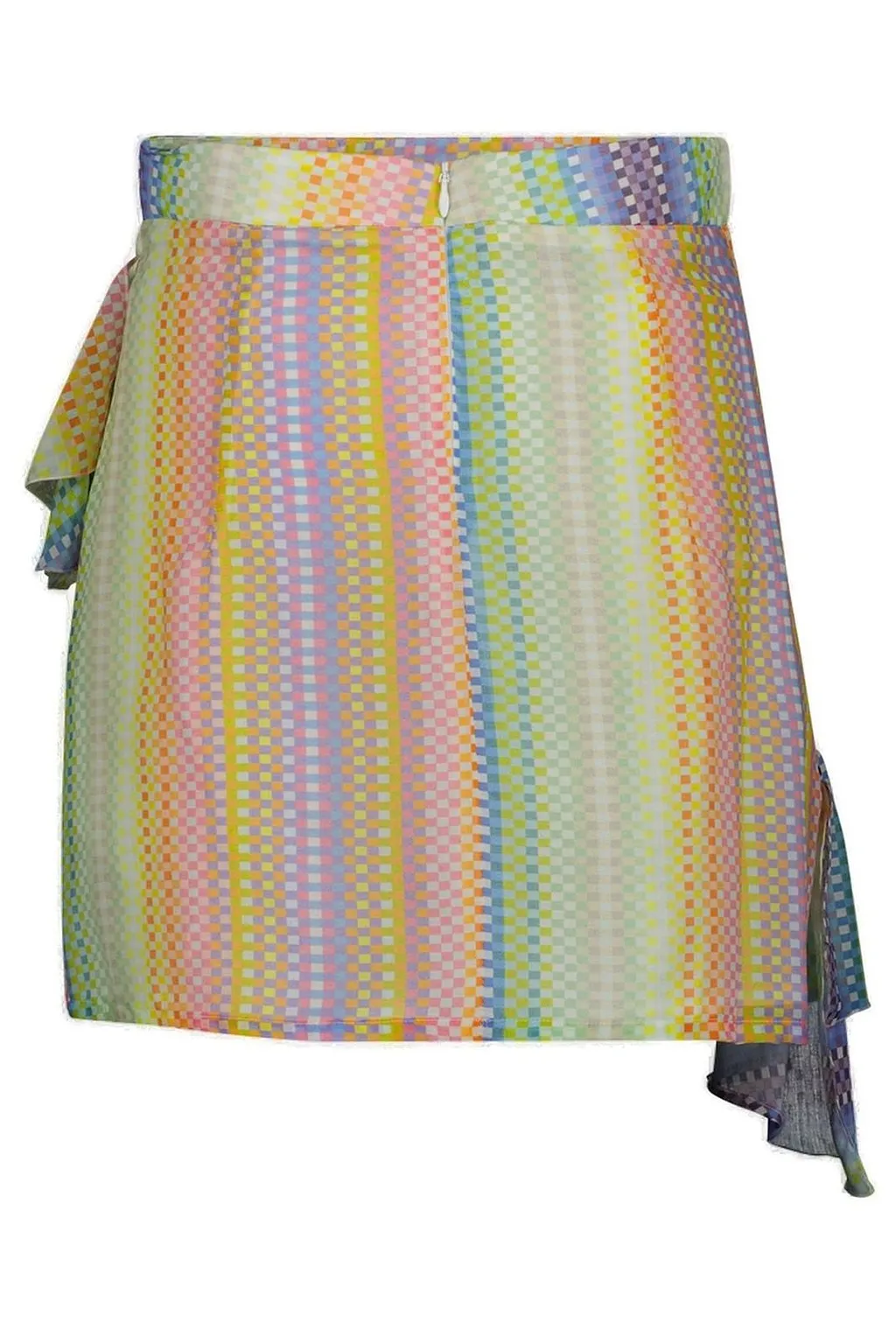 Missoni Kids Ruffled Trim Check-Pattern Skirt