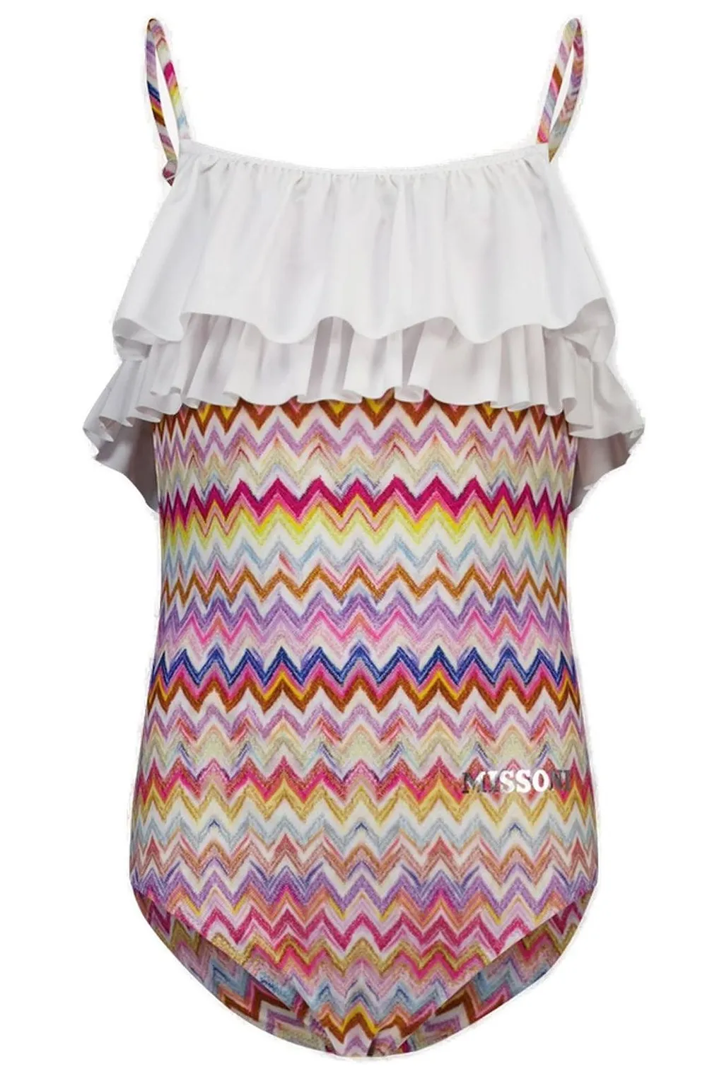 Missoni Kids Thin Strap Zigzag Swimsuit