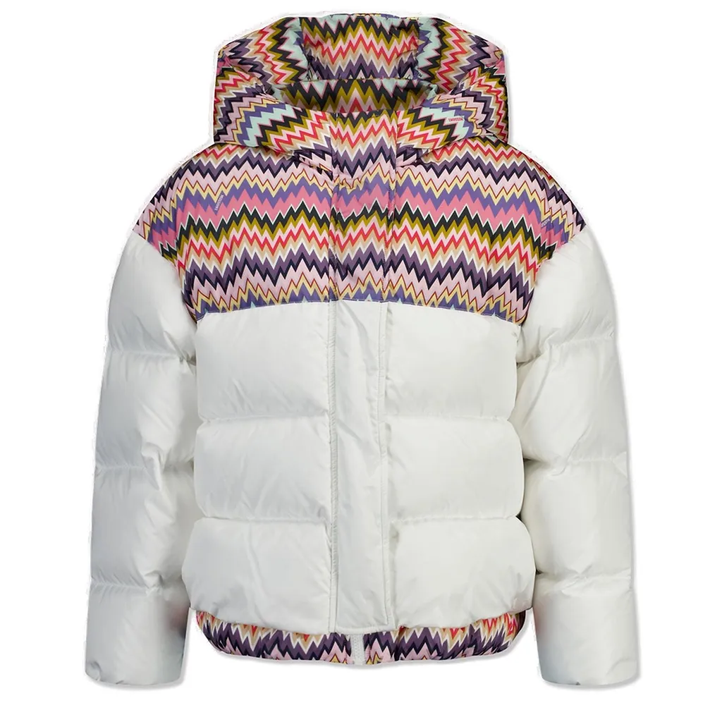 Missoni Kids Zigzag-Pattern Zipped Hooded Jacket