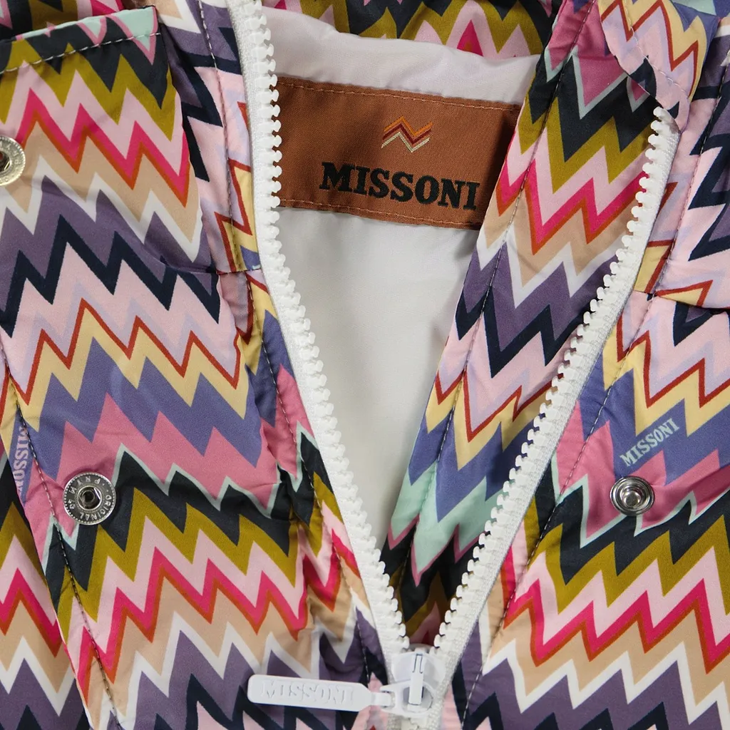 Missoni Kids Zigzag-Pattern Zipped Hooded Jacket