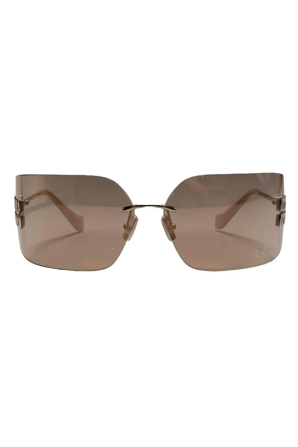 Miu Miu Eyewear Wrap-Around Frame Full Rim Sunglasses
