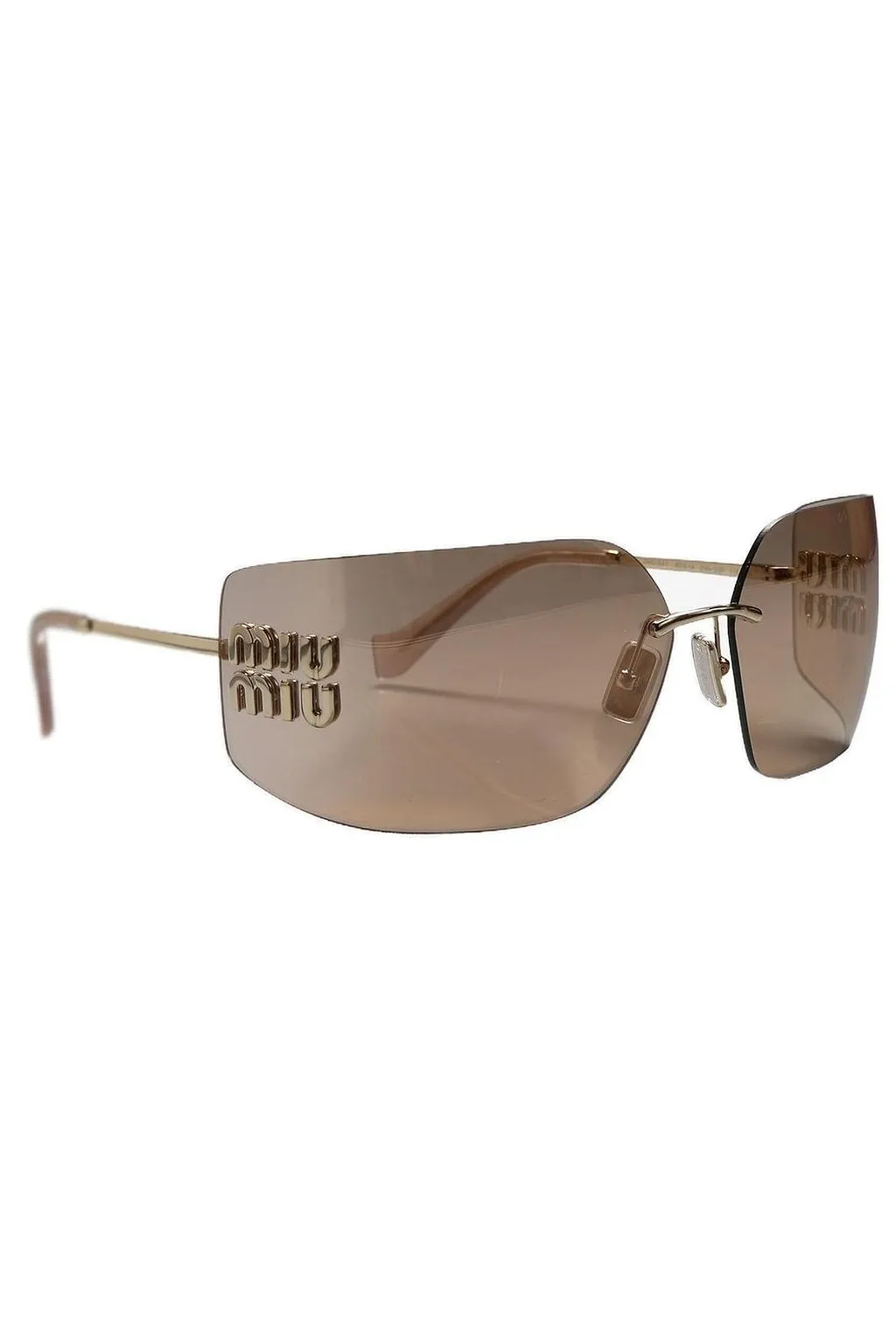Miu Miu Eyewear Wrap-Around Frame Full Rim Sunglasses