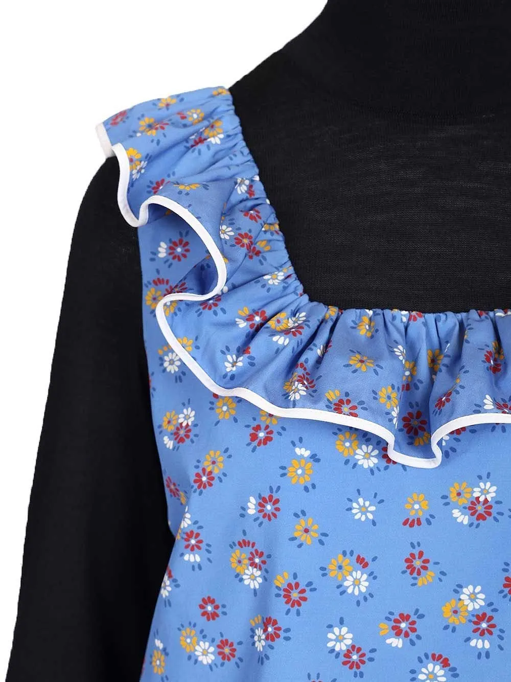 Miu Miu Floral-Motif Popeline Top
