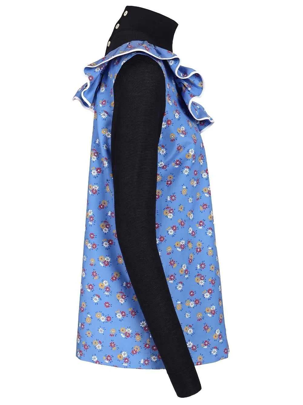 Miu Miu Floral-Motif Popeline Top