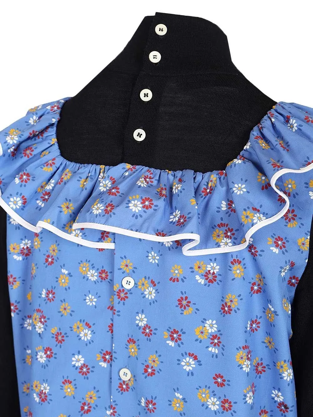Miu Miu Floral-Motif Popeline Top