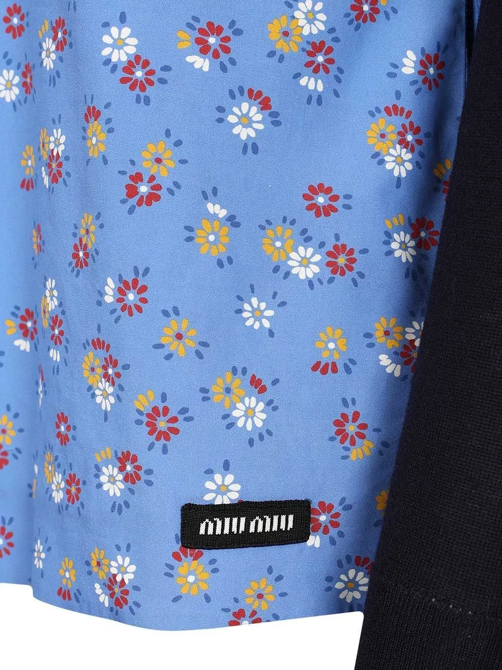 Miu Miu Floral-Motif Popeline Top