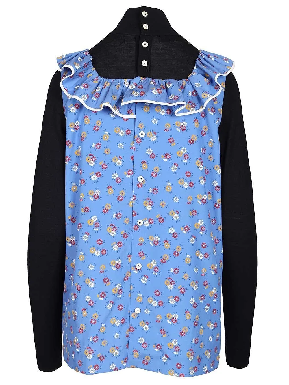 Miu Miu Floral-Motif Popeline Top