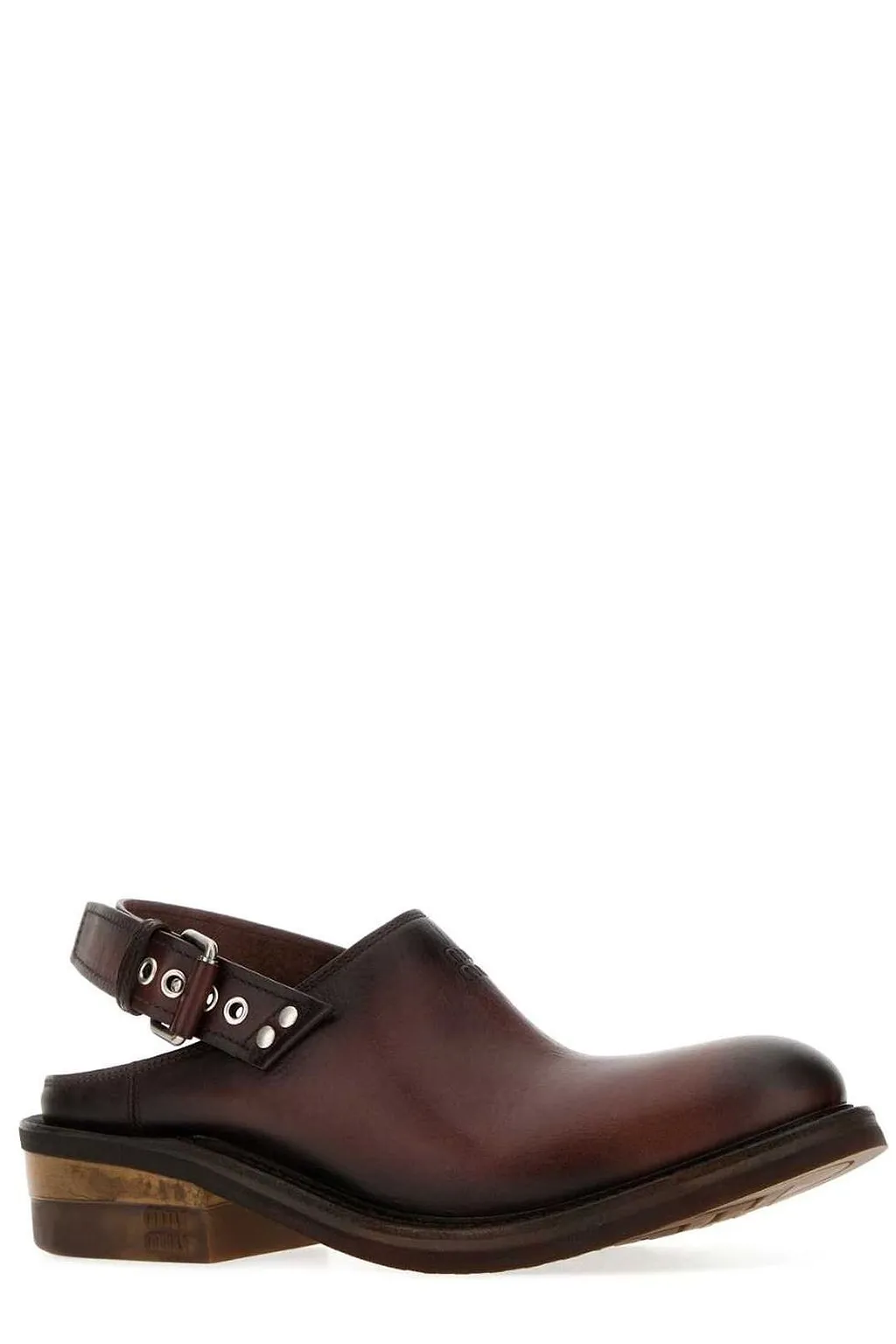 Miu Miu Foule Buckle-Fastened Mules
