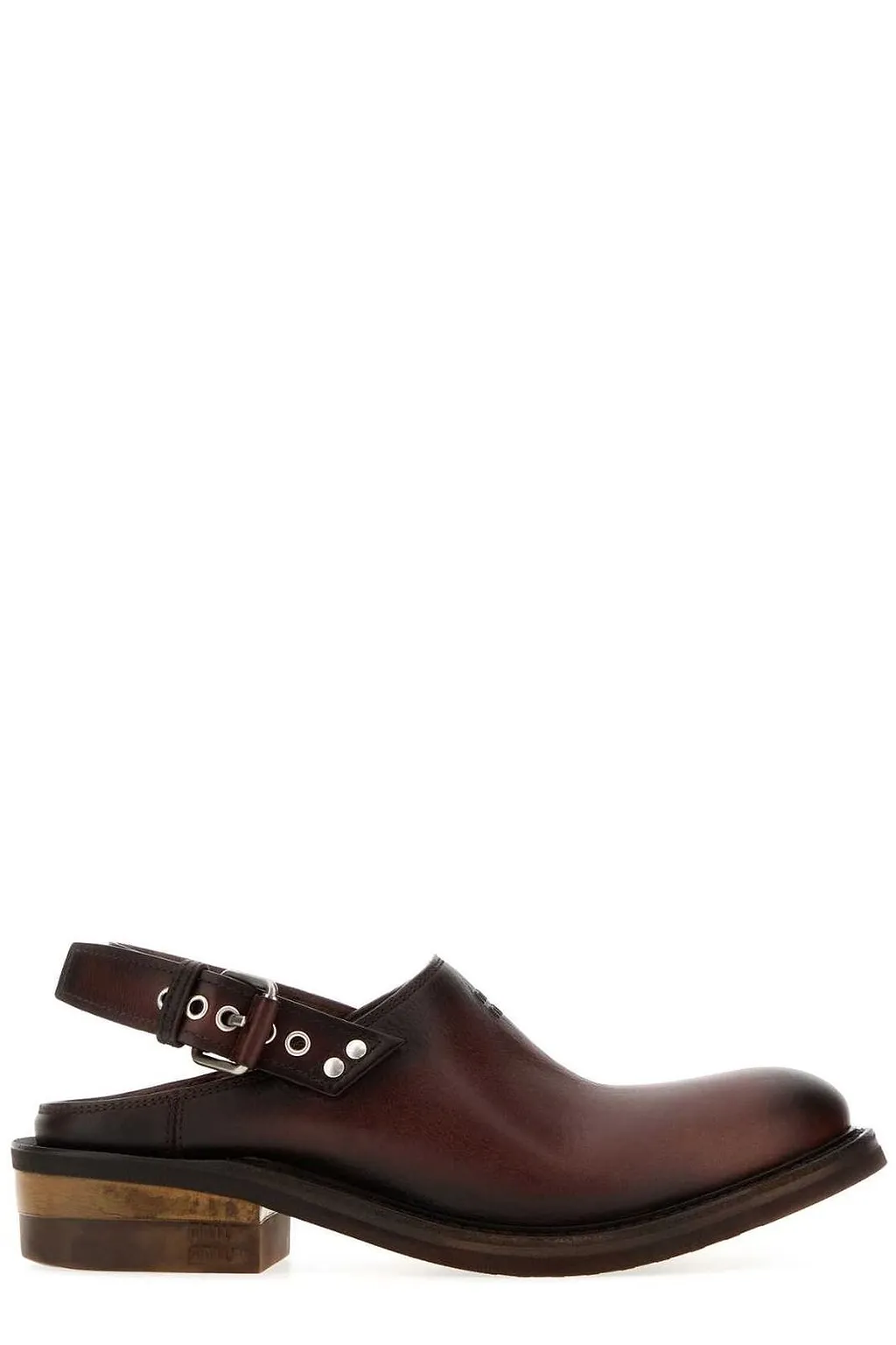 Miu Miu Foule Buckle-Fastened Mules