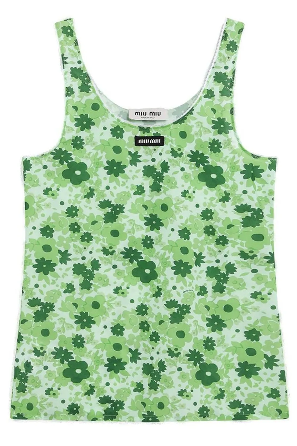 Miu Miu Floral-Printed Sleeveless Top