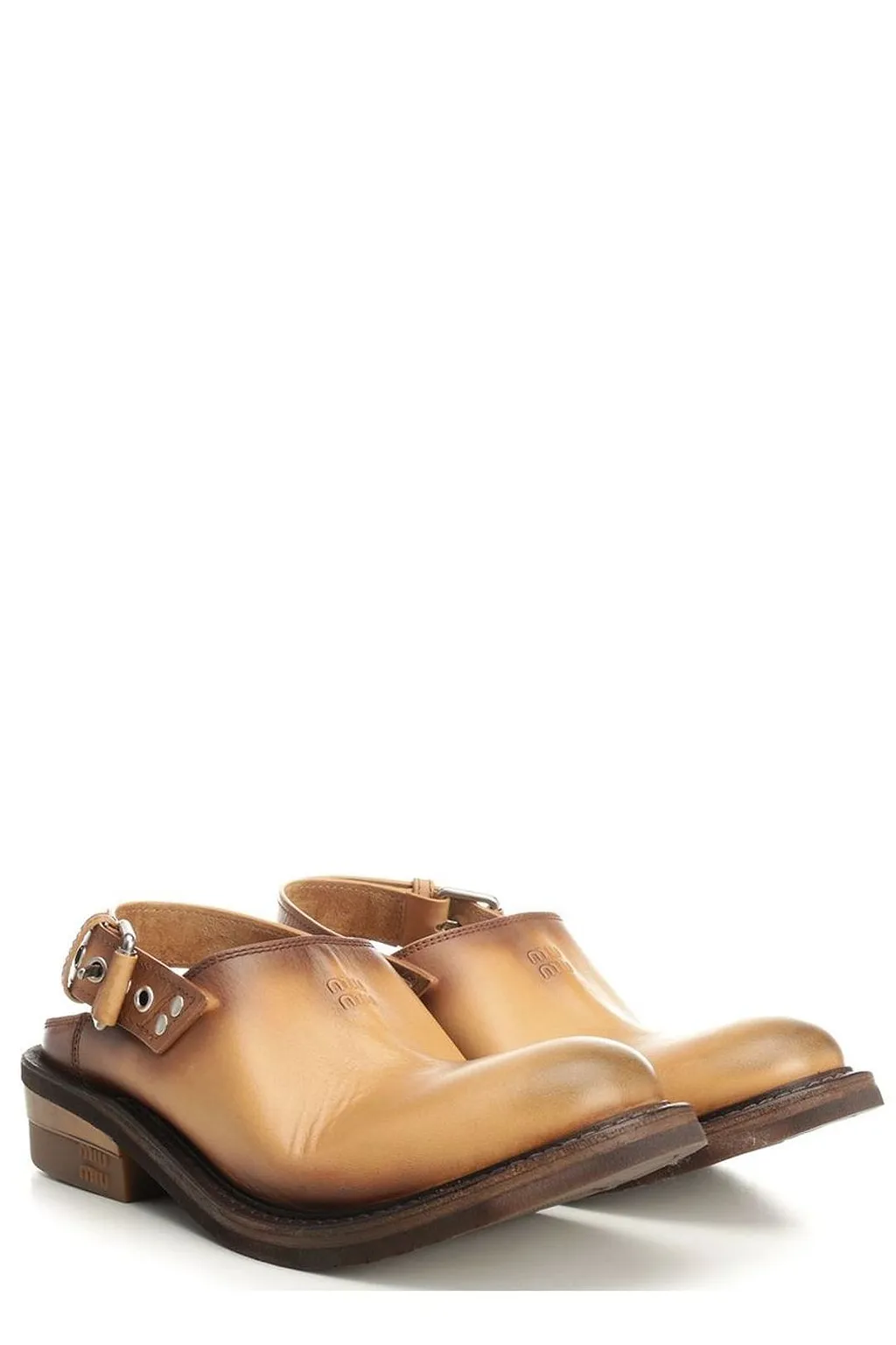 Miu Miu Foule Buckle-Fastened Mules