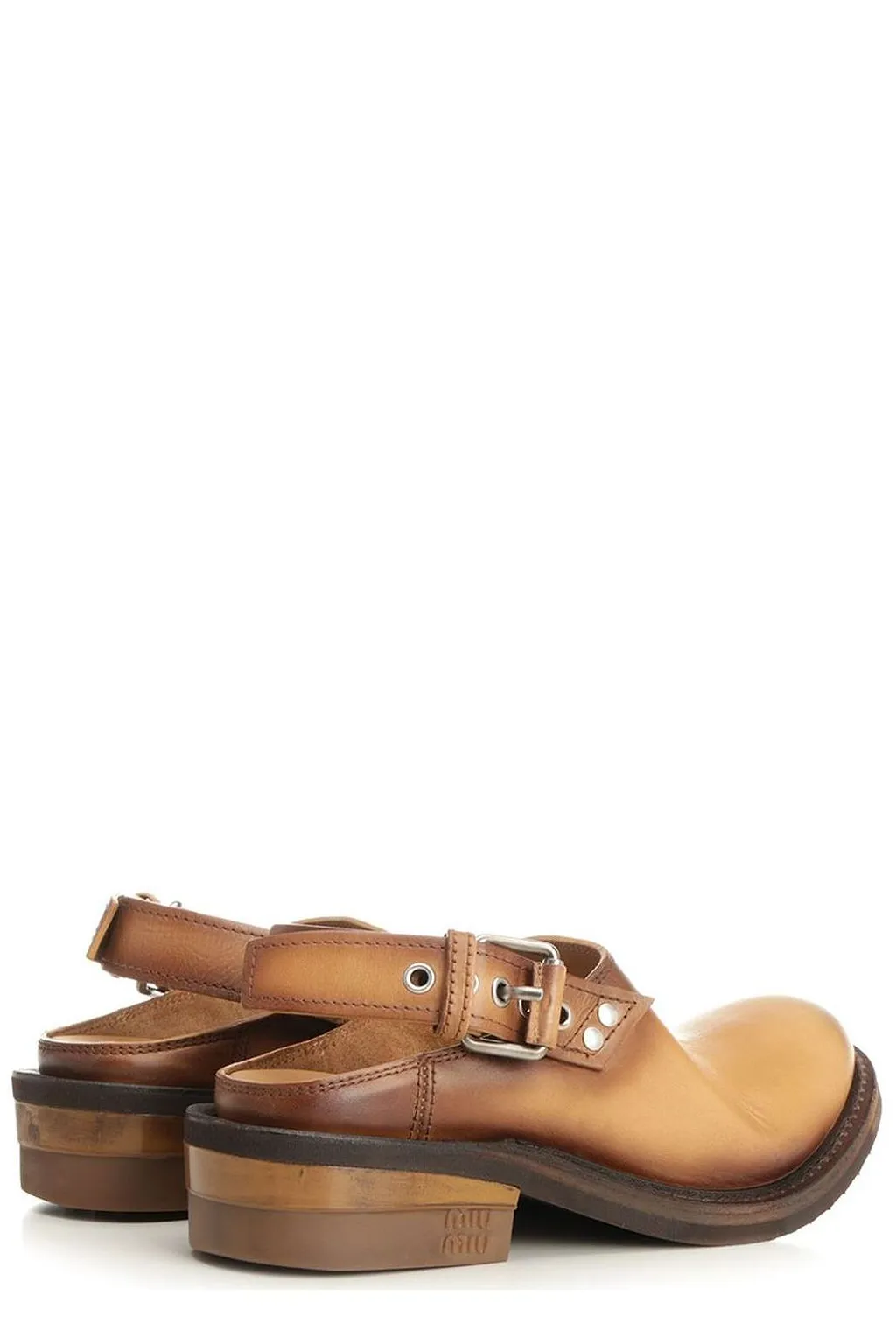 Miu Miu Foule Buckle-Fastened Mules