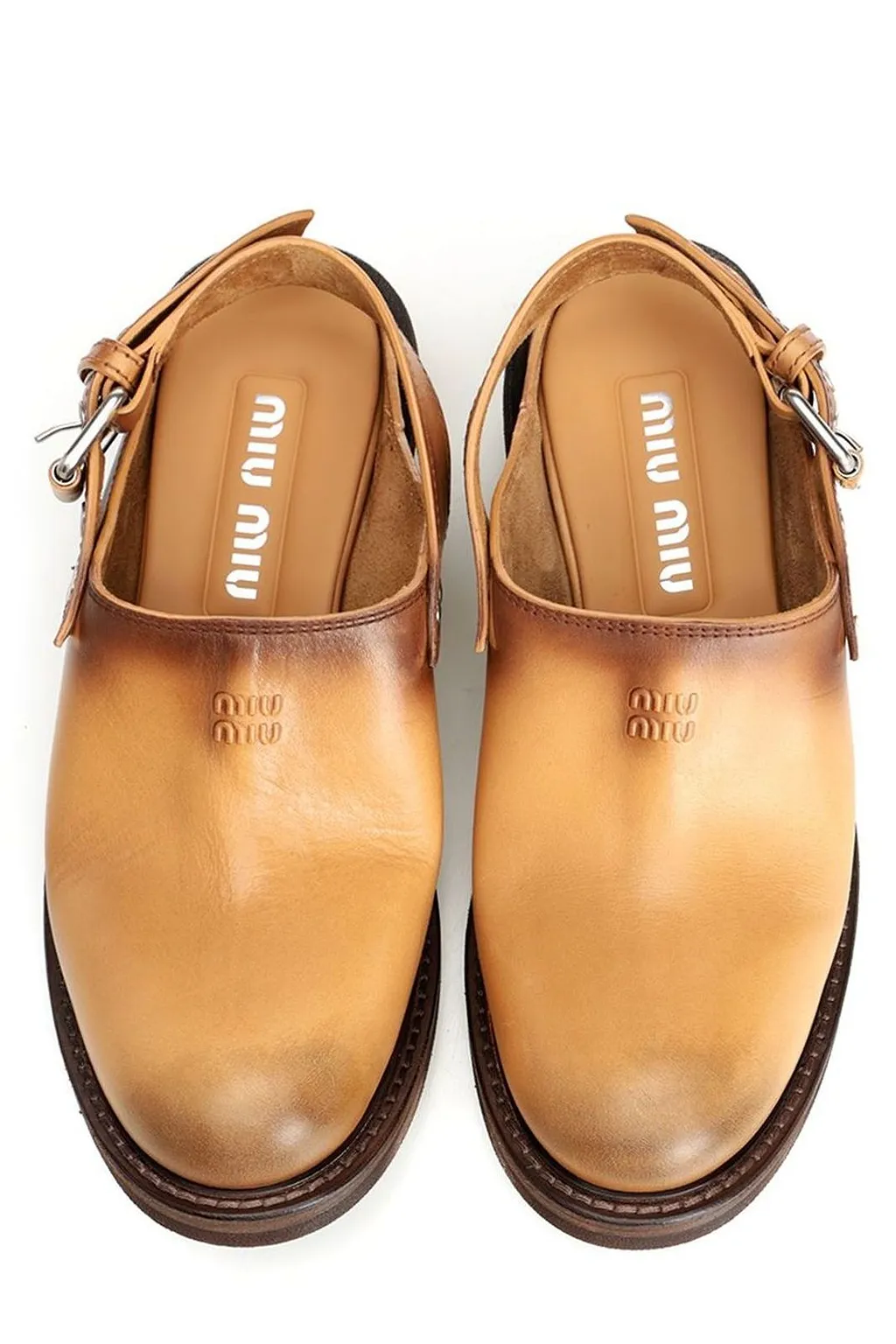 Miu Miu Foule Buckle-Fastened Mules