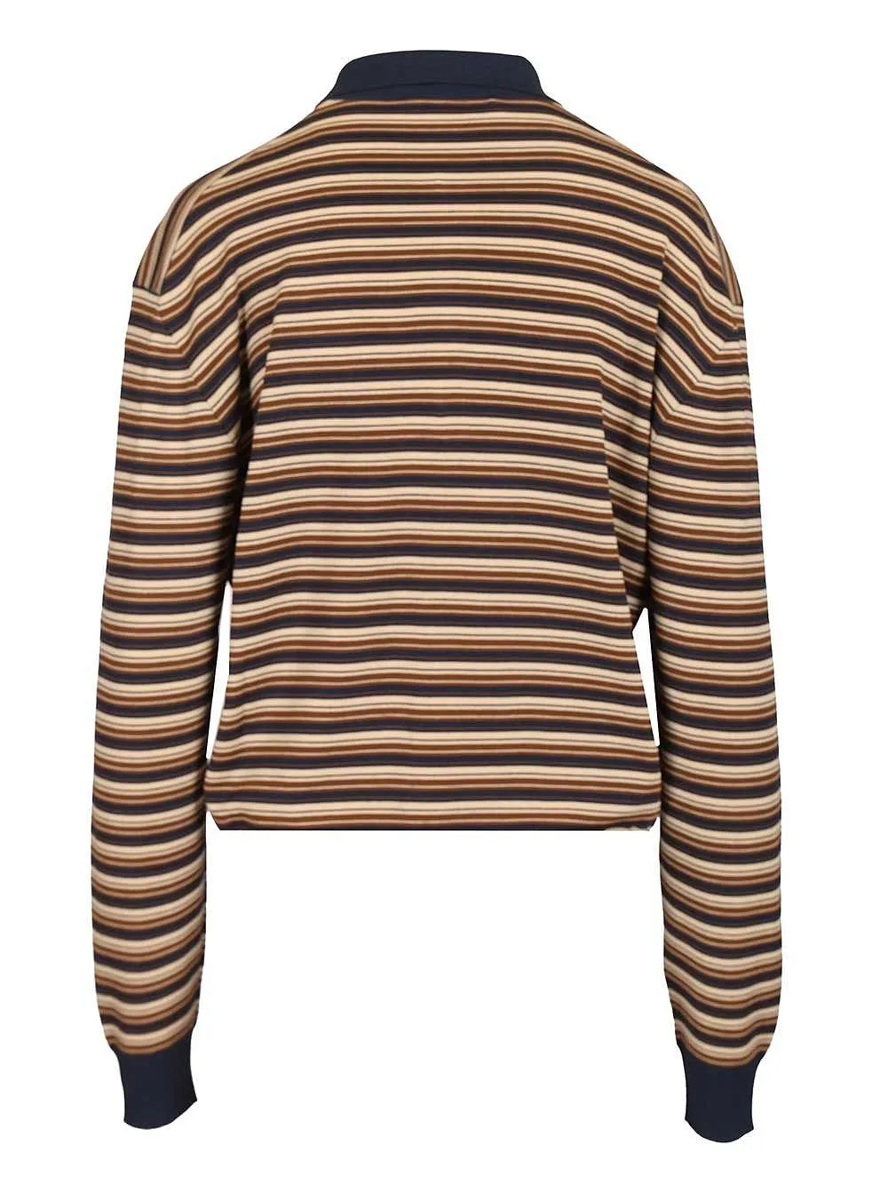Miu Miu Knitted Striped Polo Shirt