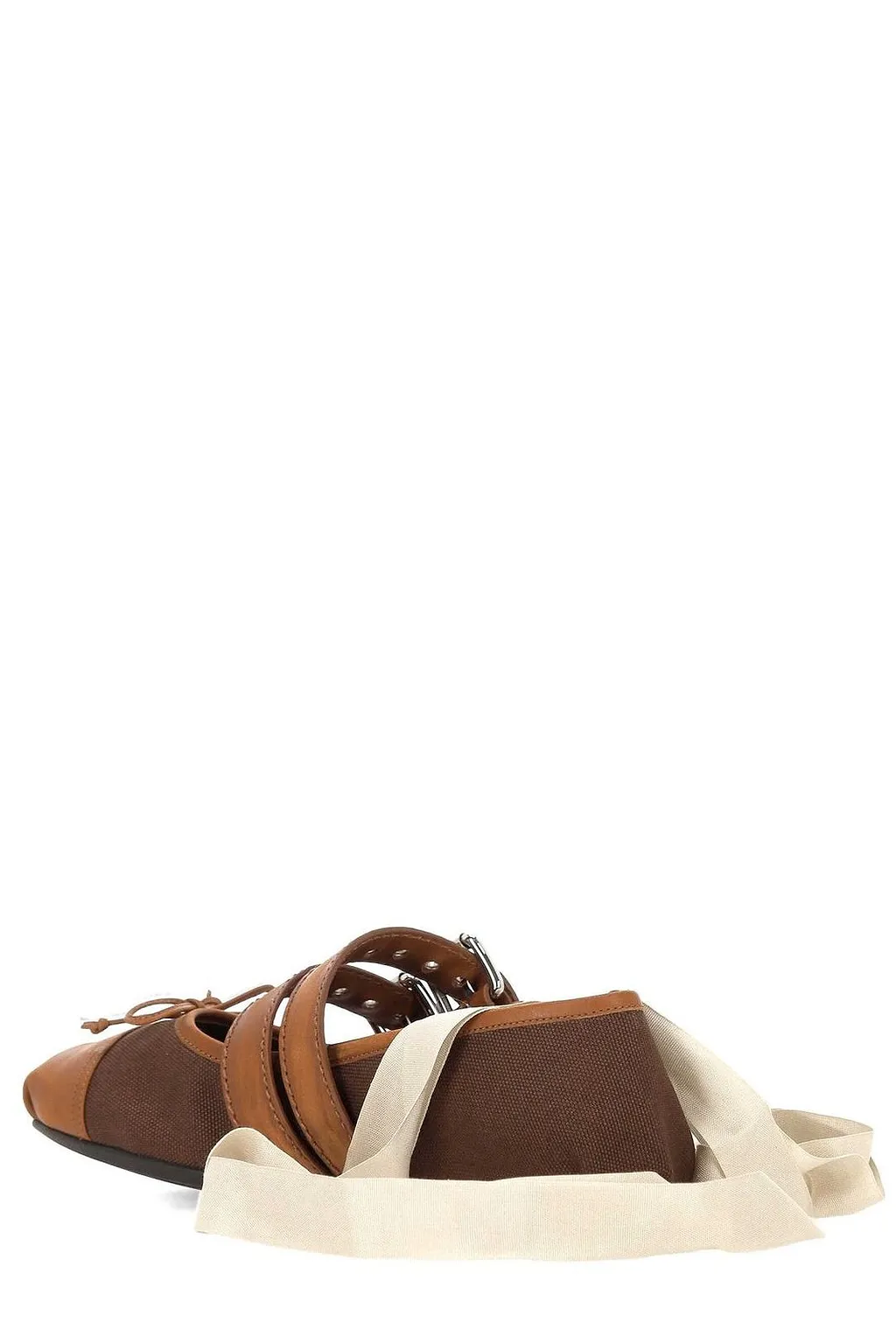 Miu Miu Lace-Up Ballerina Shoes