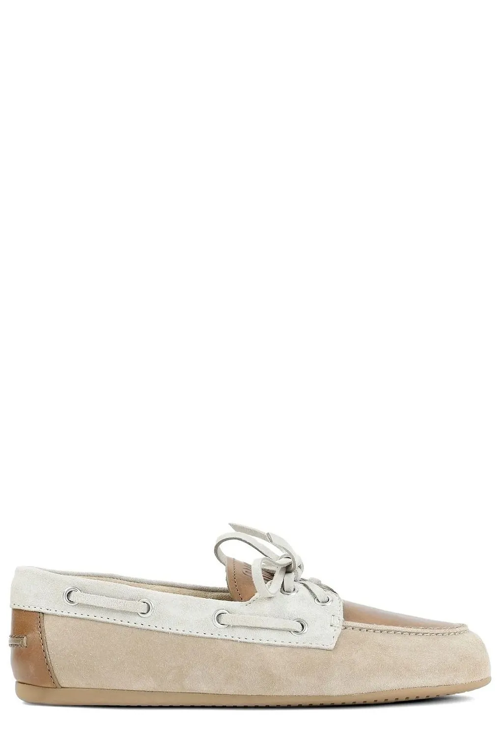 Miu Miu Lace-Up Boat Flat Shoes