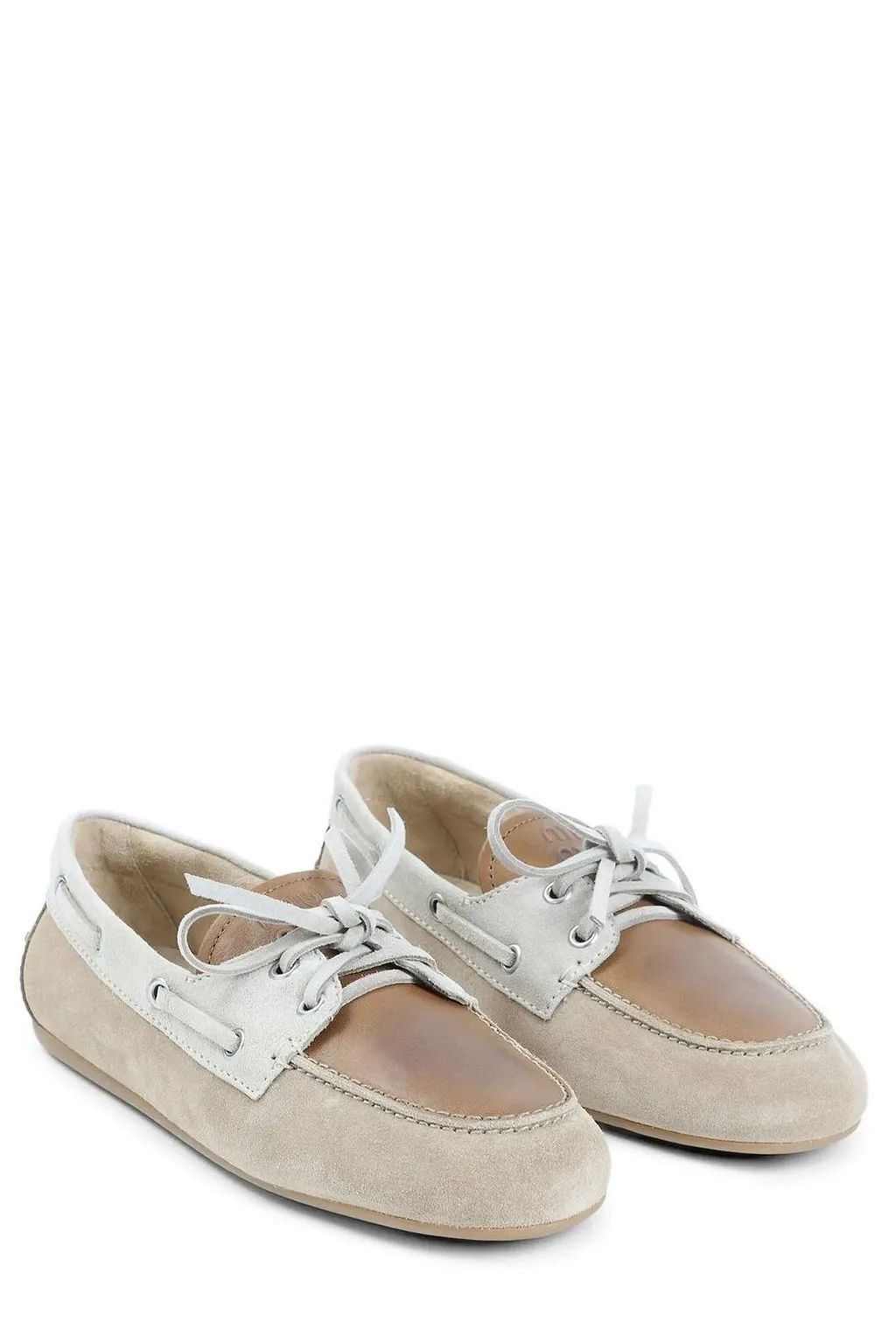 Miu Miu Lace-Up Boat Flat Shoes