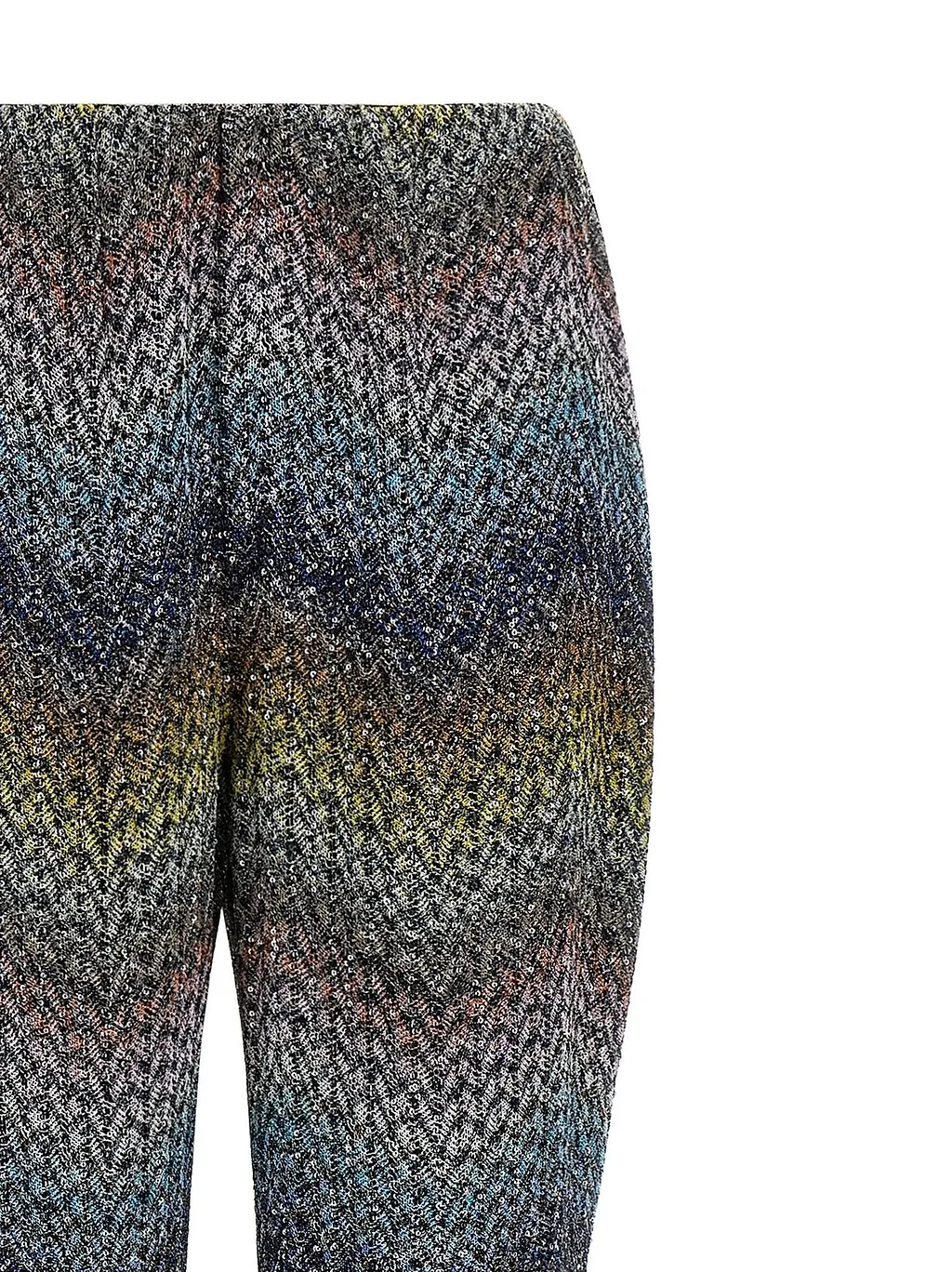 Missoni Metallic Zigzag Knitted Trousers