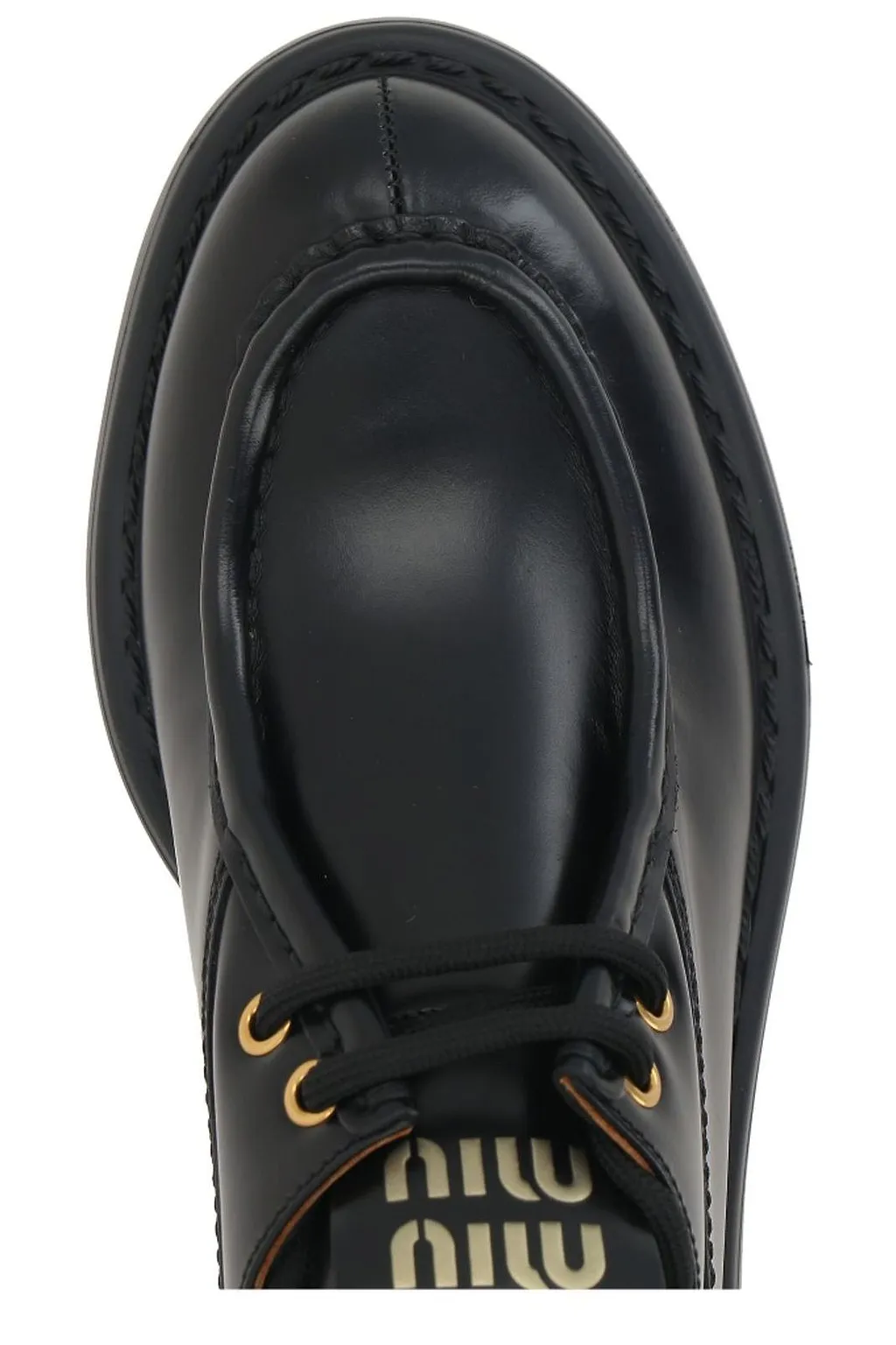 Miu Miu Lace-Up Flat Shoes