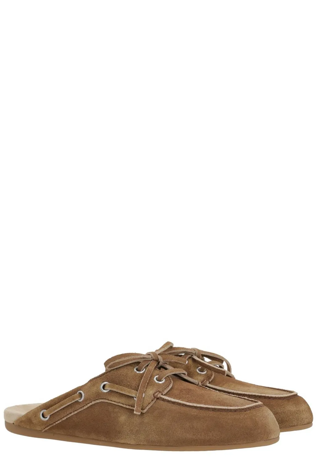 Miu Miu Lace-Up Flat Mules
