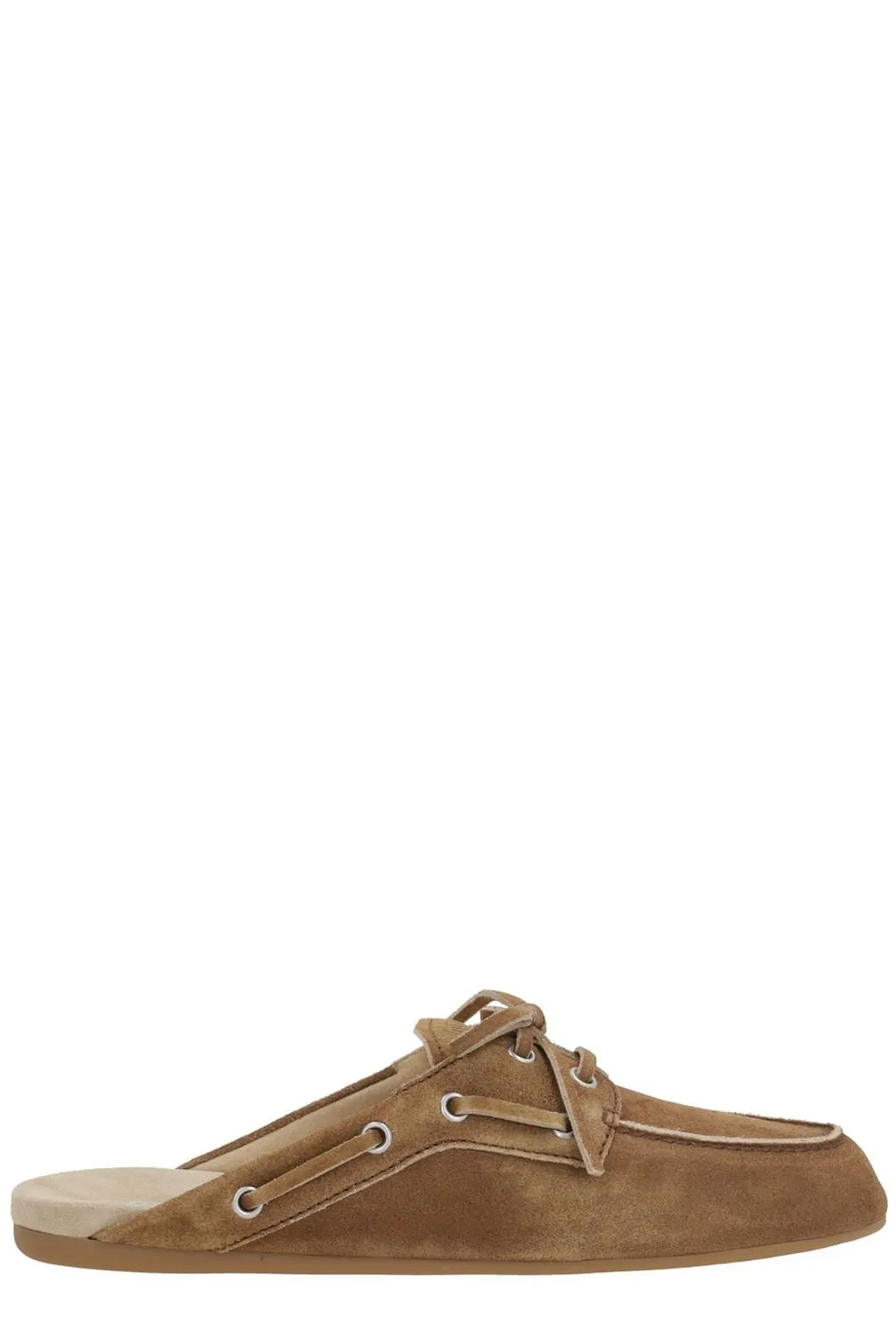 Miu Miu Lace-Up Flat Mules