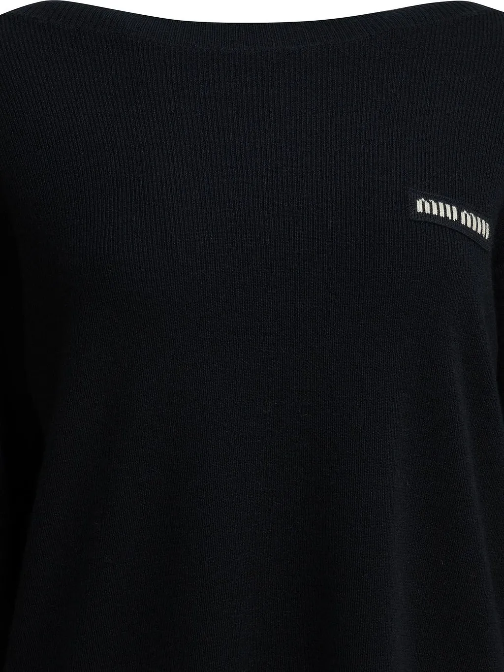 Miu Miu Logo Boat-Neck Knitted Jumper