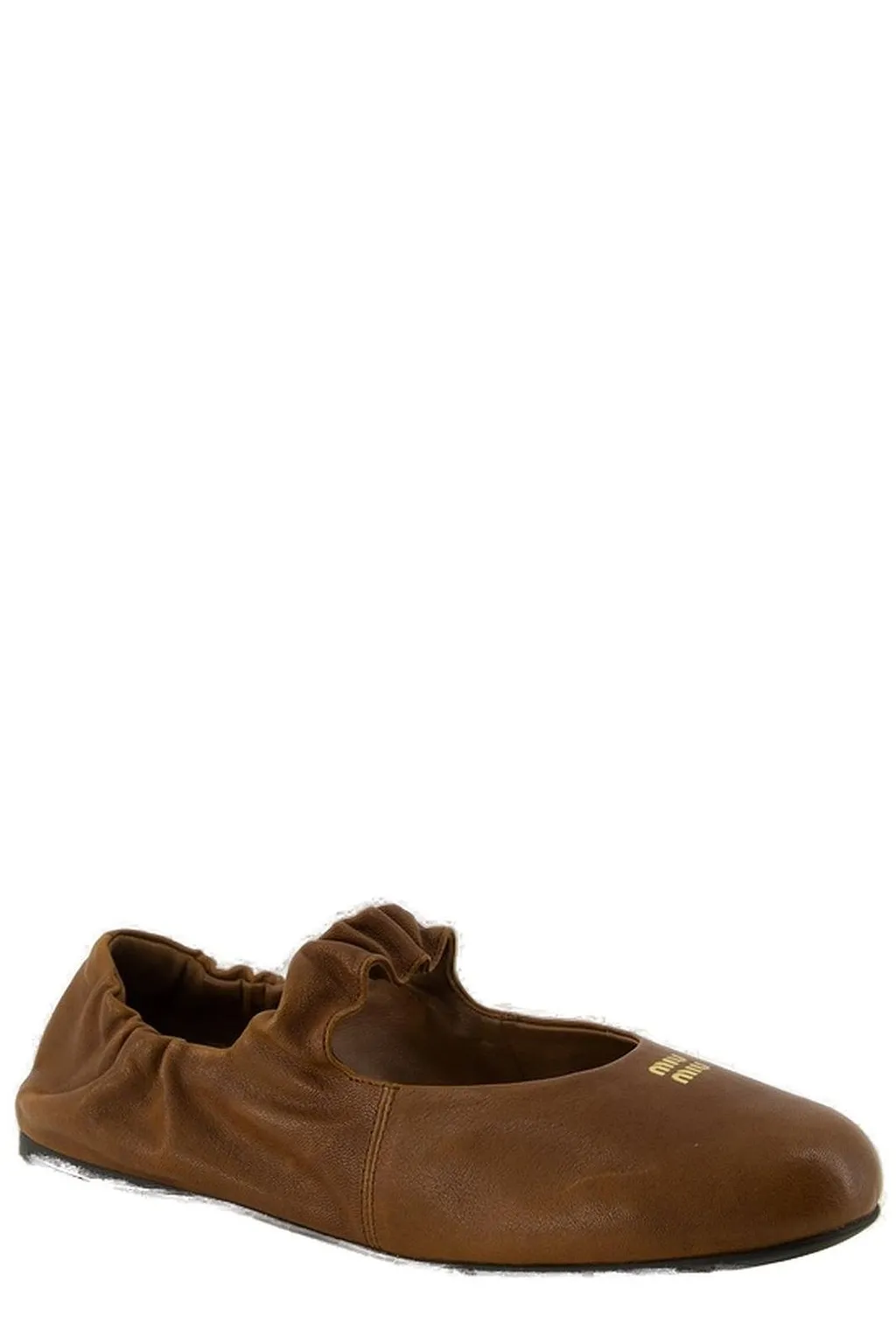 Miu Miu Logo-Detailed Ballet Flats