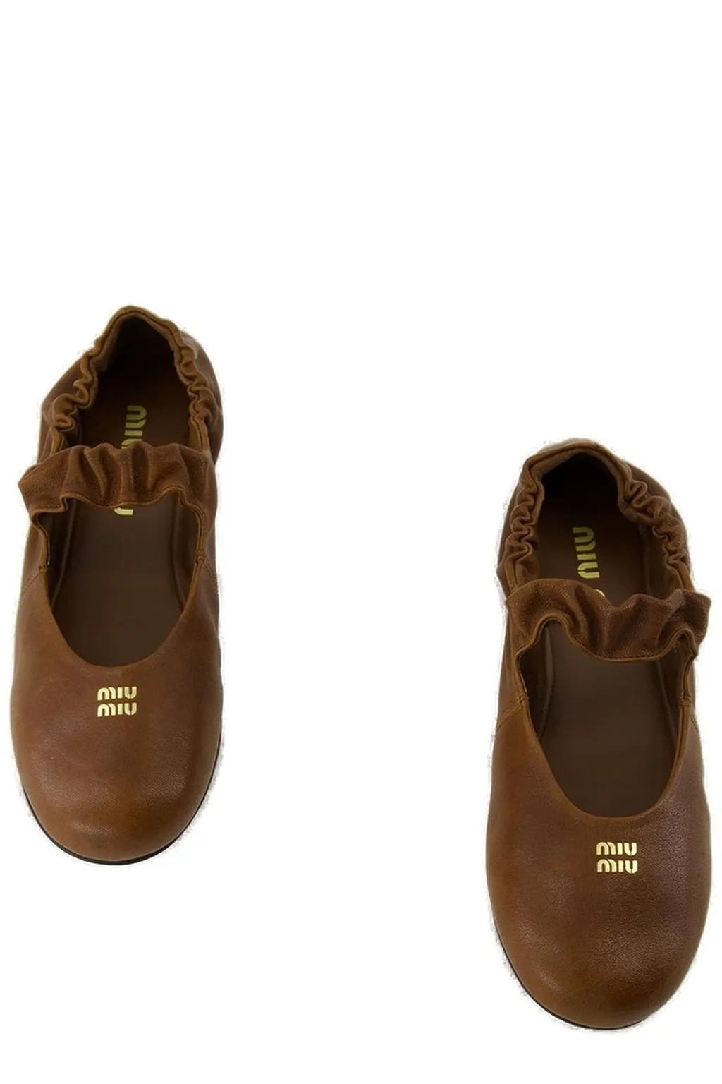 Miu Miu Logo-Detailed Ballet Flats