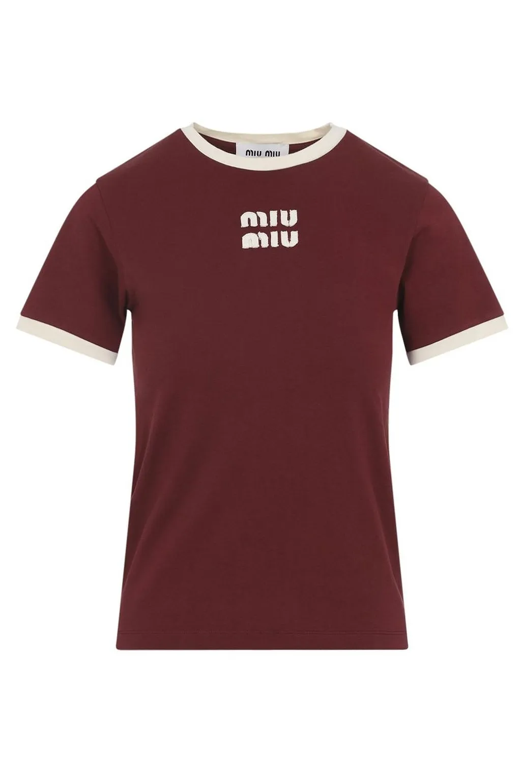 Miu Miu Logo-Detailed Crewneck T-Shirt