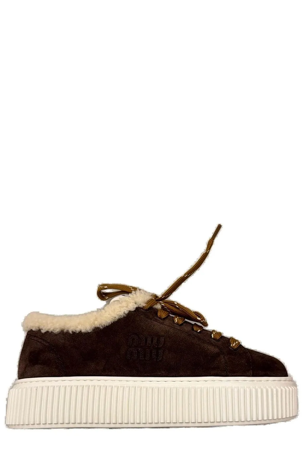 Miu Miu Logo-Detailed Lace-Up Sneakers