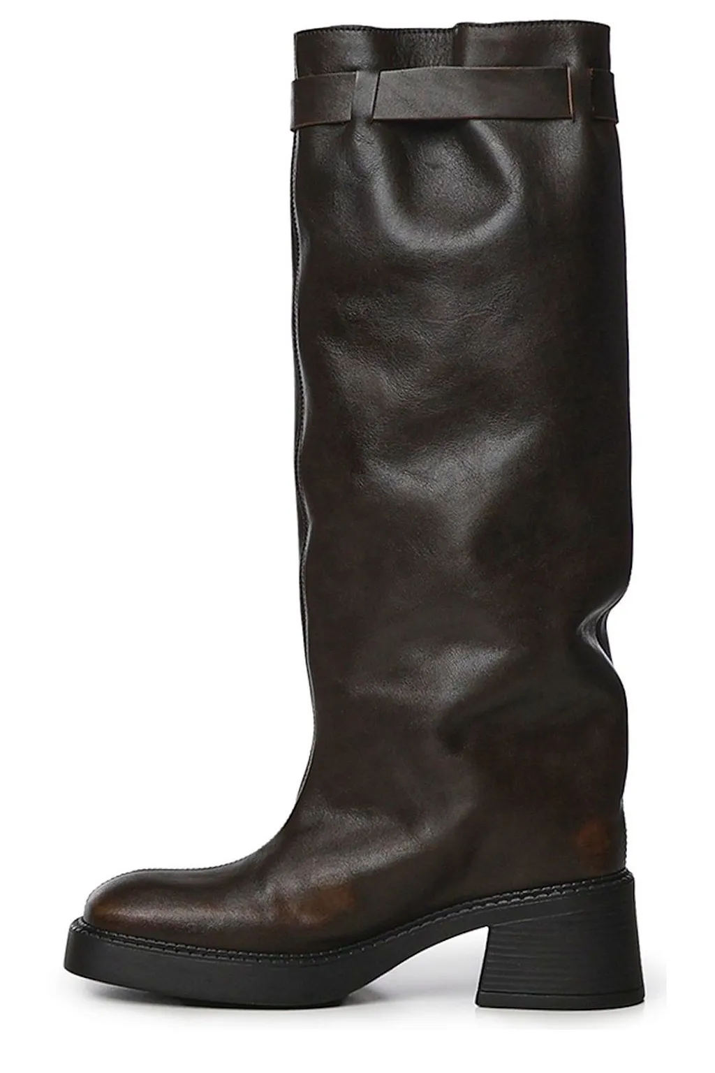Miista Buckled Knee-High Boots