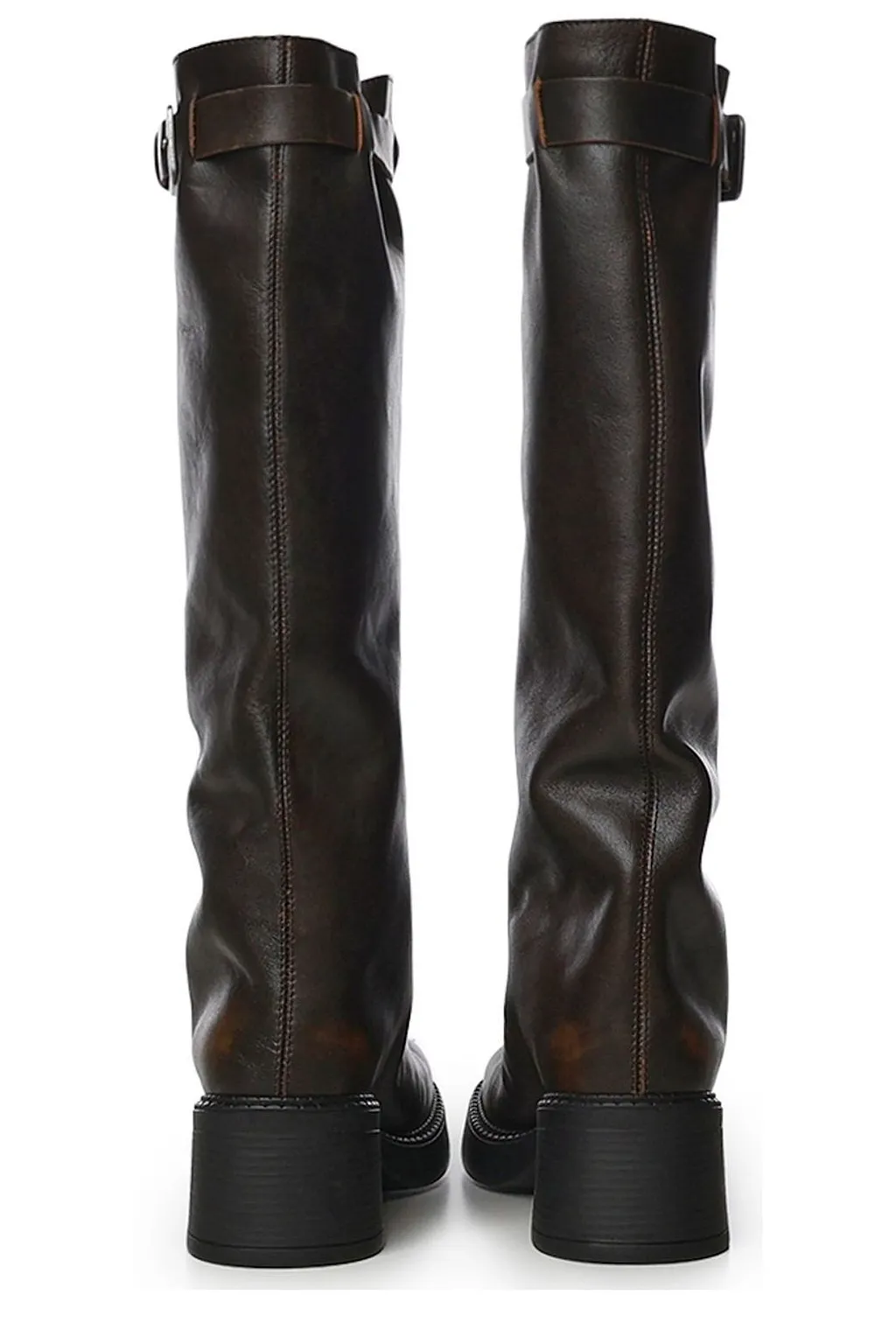 Miista Buckled Knee-High Boots