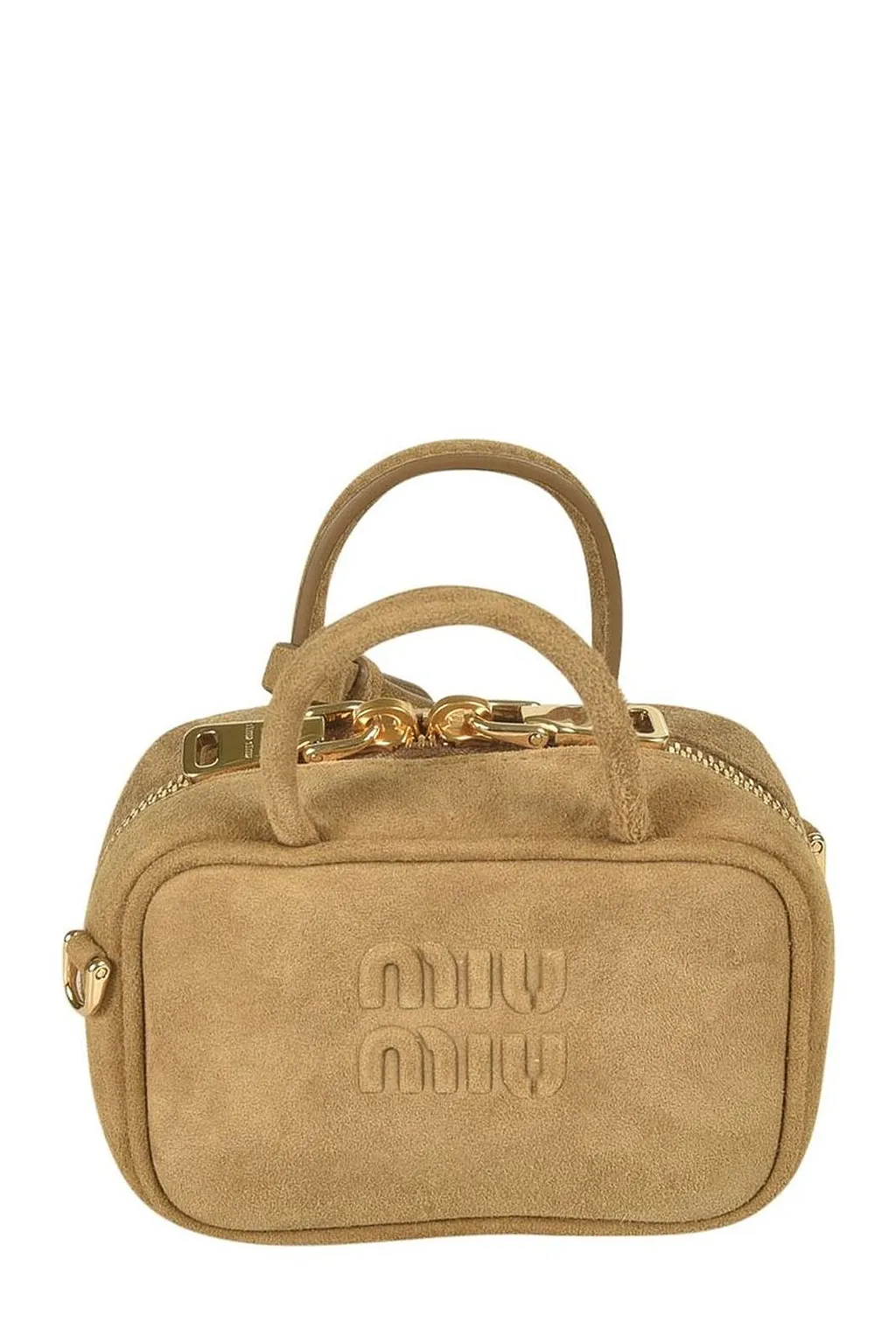 Miu Miu Logo-Embossed Mini Top Handle Tote Bag