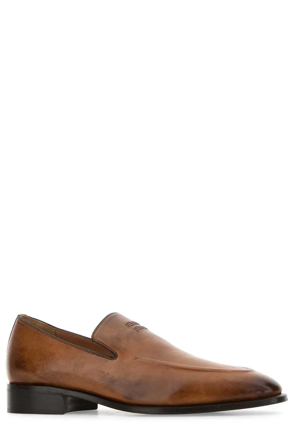 Miu Miu Logo-Embossed Mocassins
