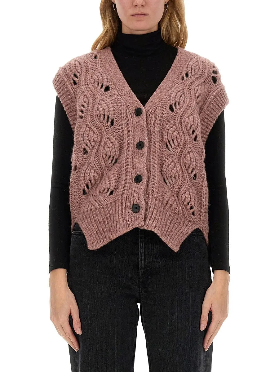 Mila SchÖN Crochet Knitted Vest